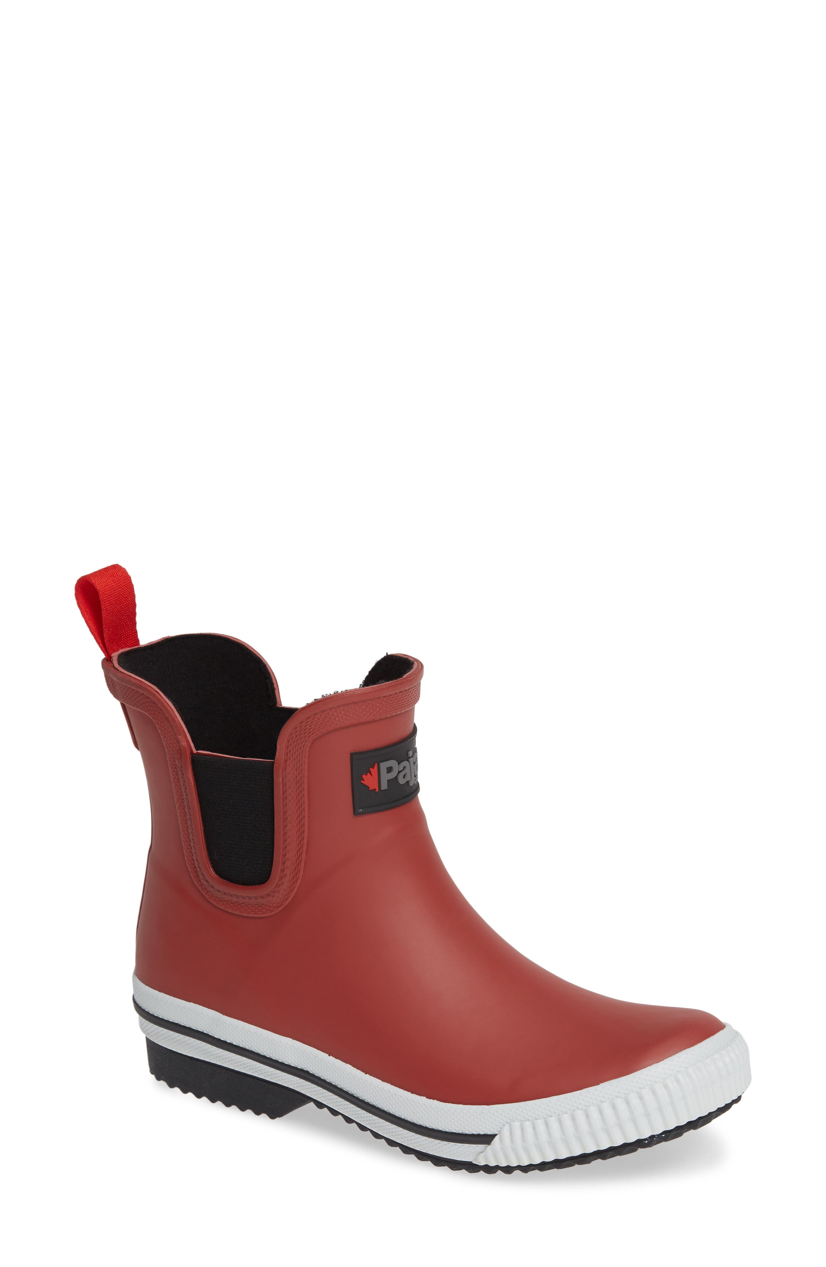 Pajar Tina Waterproof Chelsea Rain Boot, Red