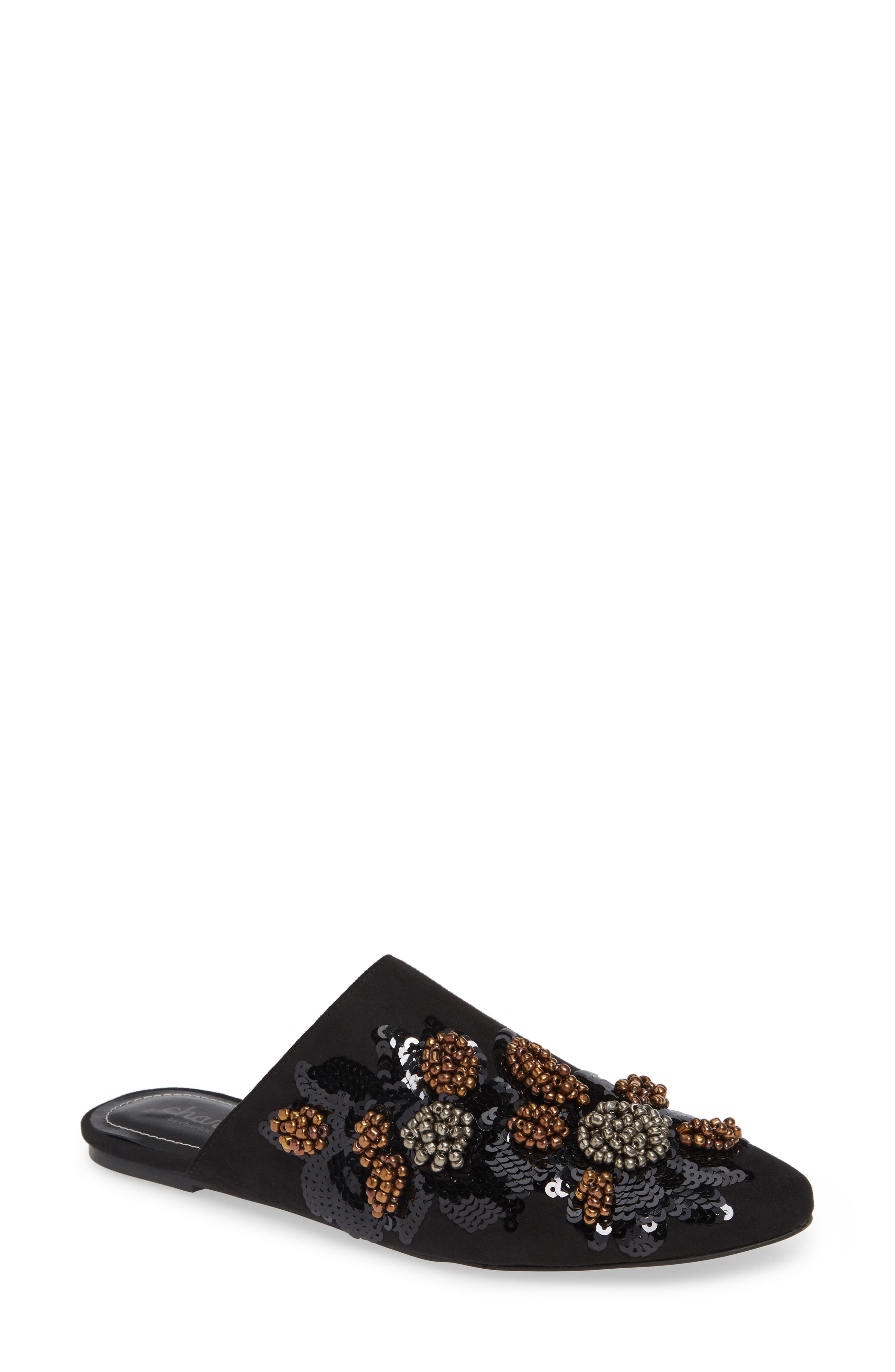 Charles By Charles David Fickle Embellished Mule, Black