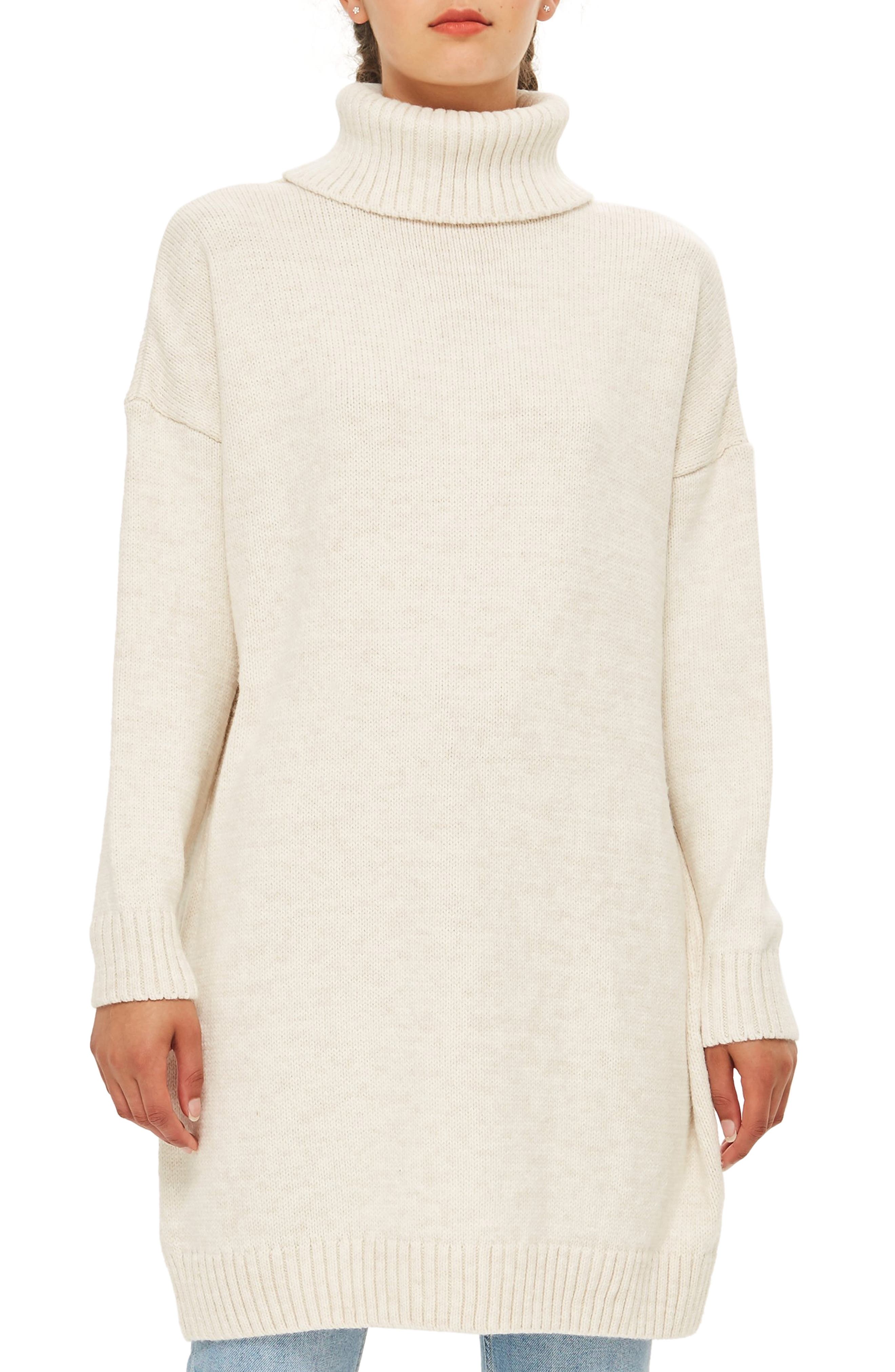 Topshop Turtleneck Sweater Dress, US (fits like 2-4) - Beige