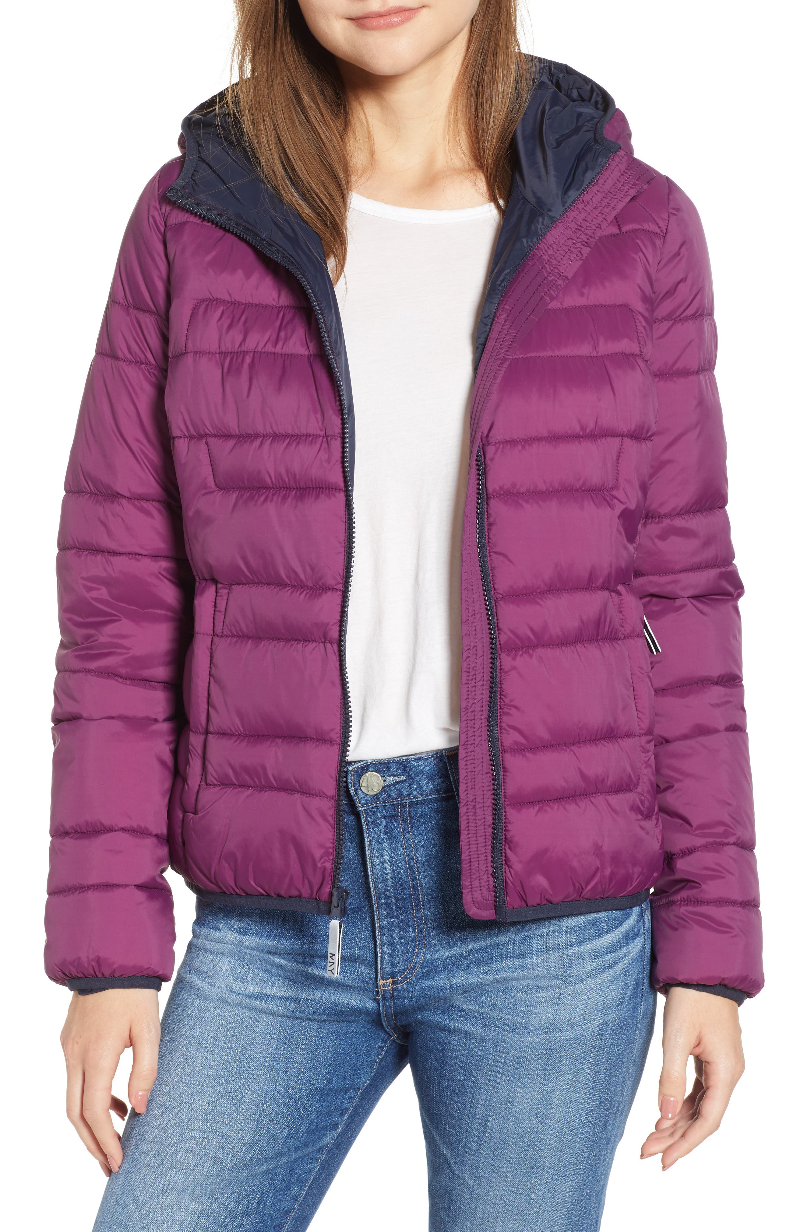 Marc New York Hooded Packable Jacket, Blue