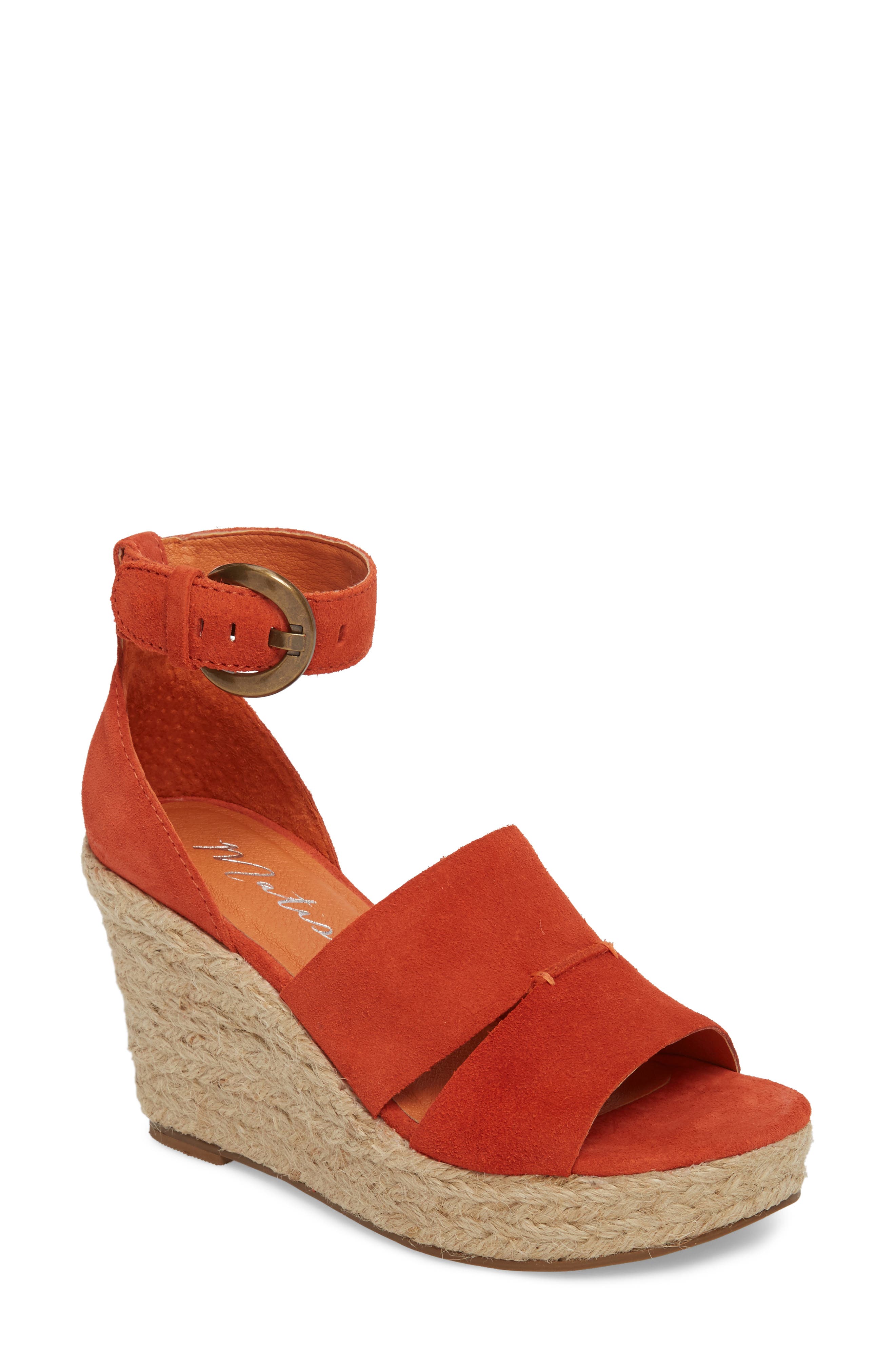 Matisse Cha Cha Espadrille Wedge Sandal, Orange