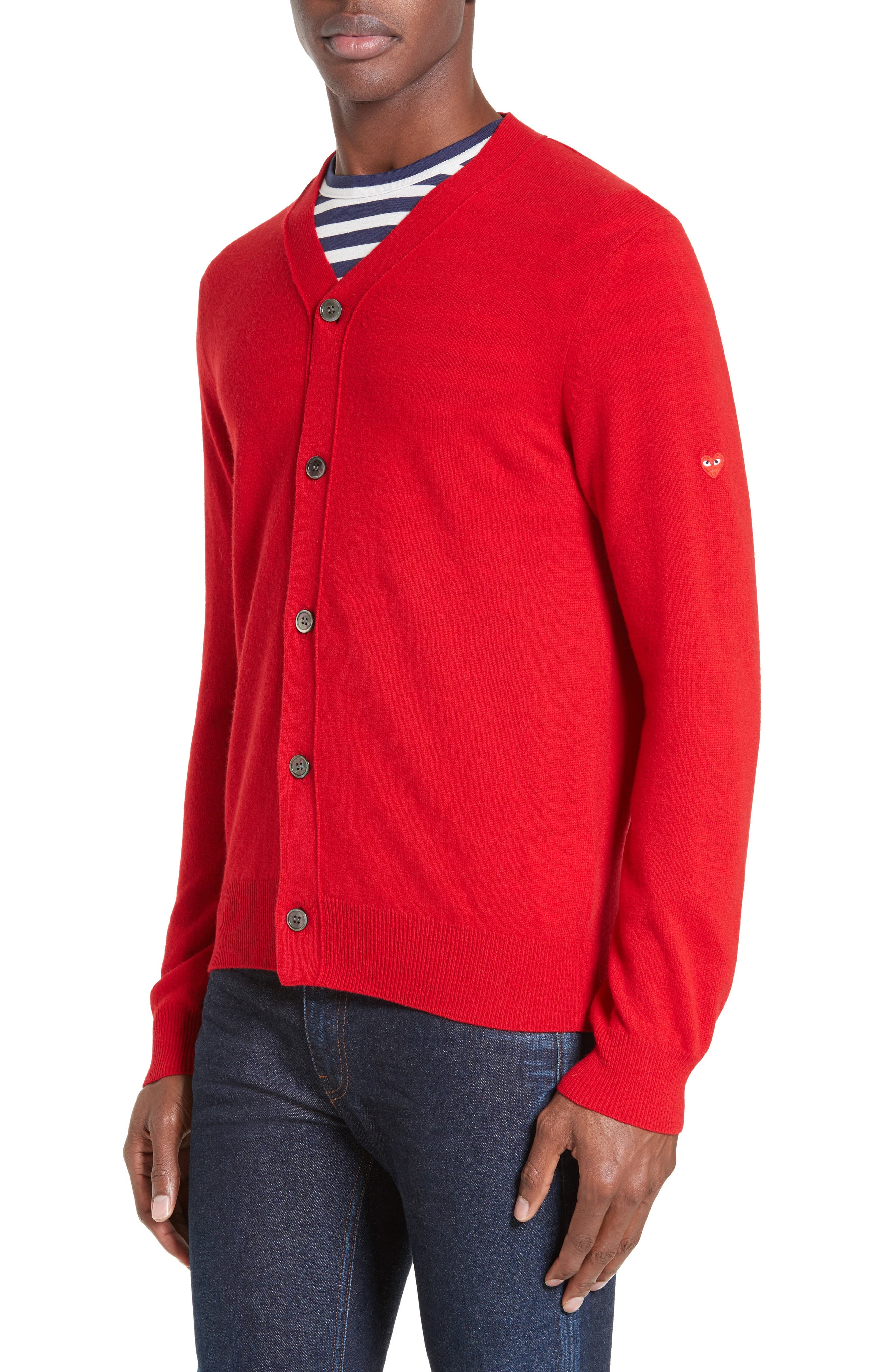 Comme Des Garcons Play Wool Cardigan