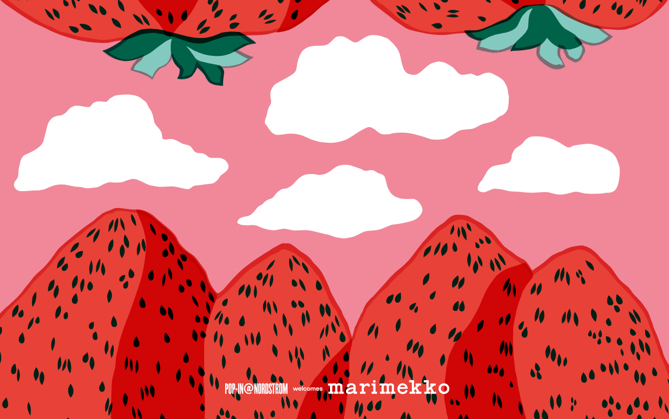 Marimekko's strawberry mountain pattern.