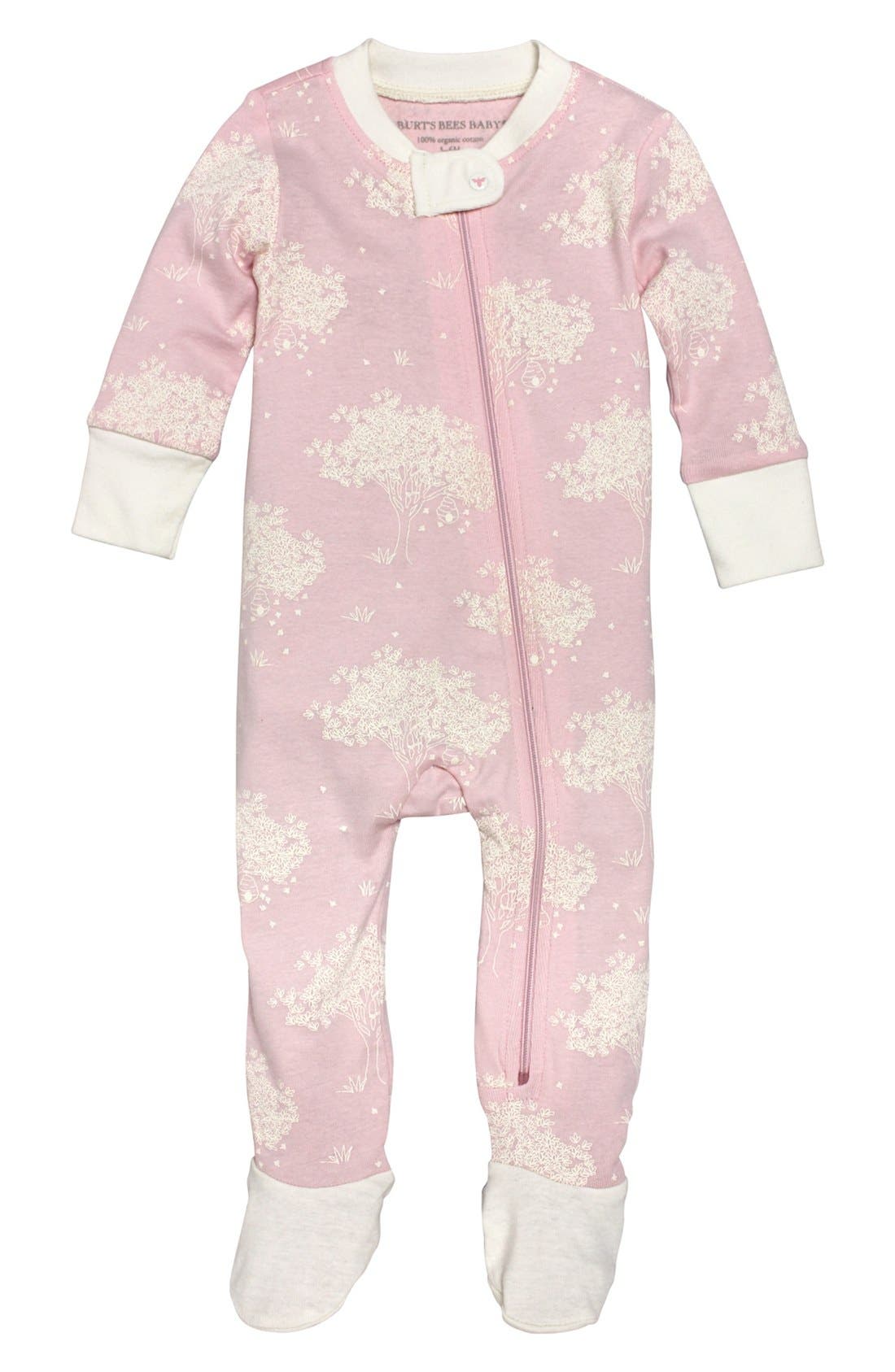 Burt's Bees Baby Organic Cotton Fitted OnePiece Pajamas (Baby Girls