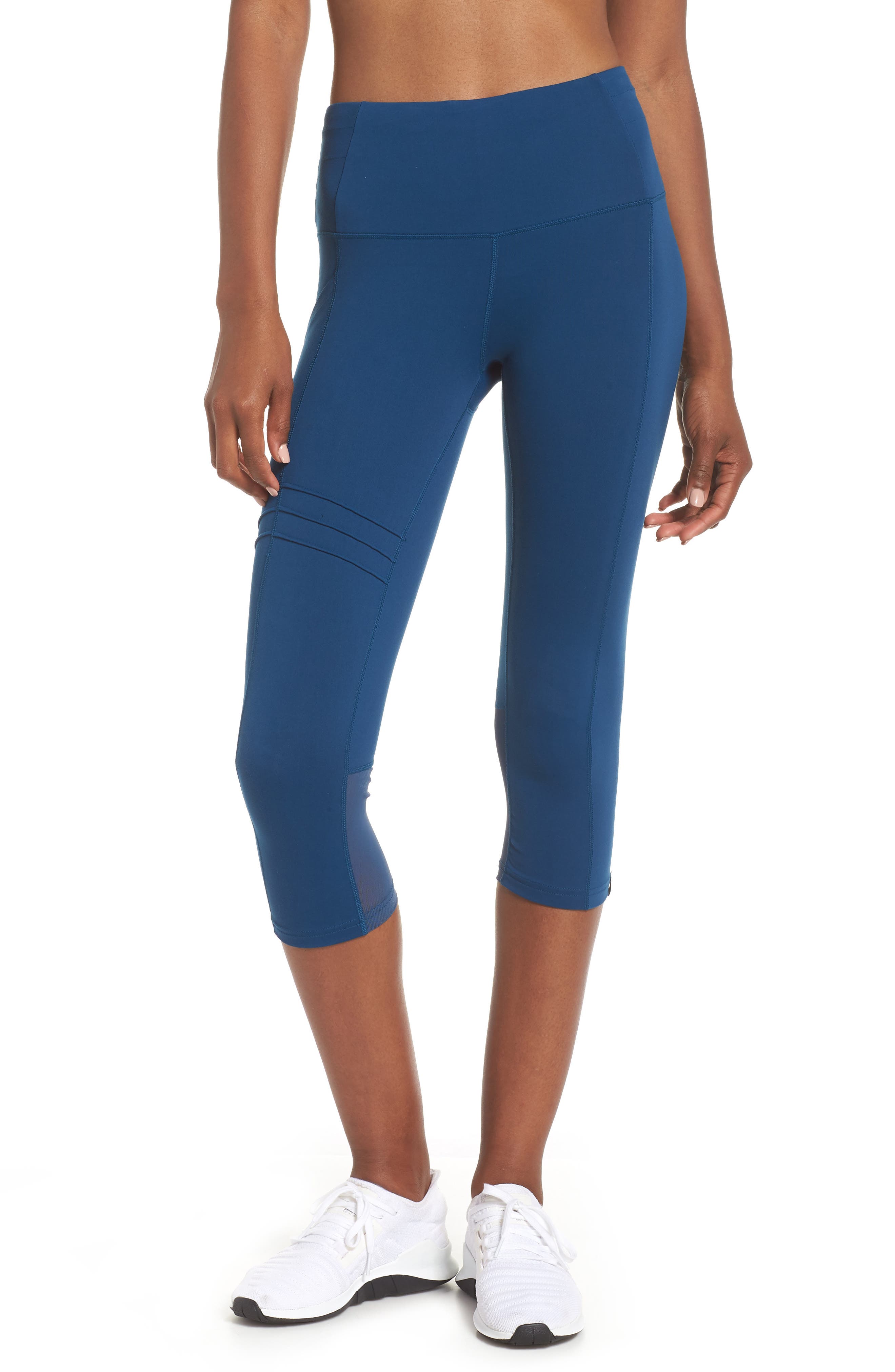 Oiselle Pocket Jogger Capri Leggings, Blue