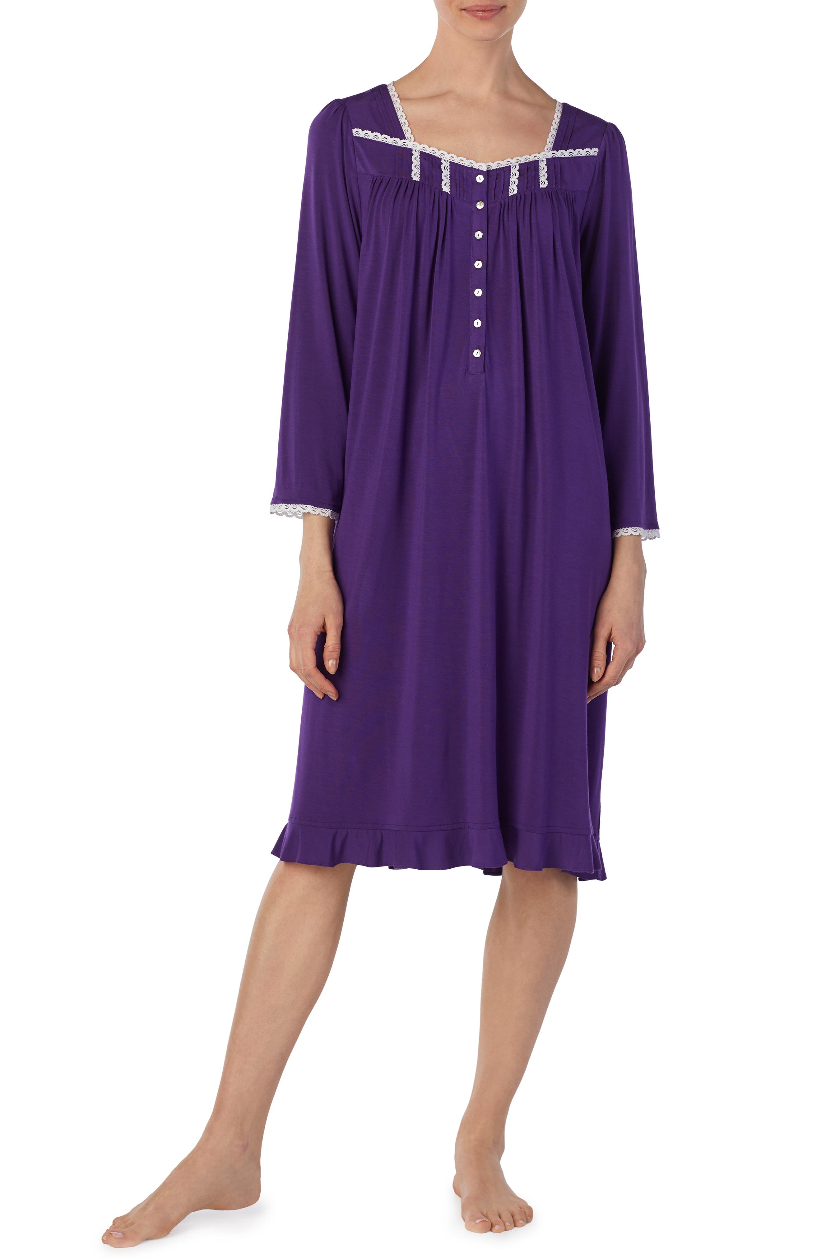 Eileen West Jersey Waltz Nightgown, Purple