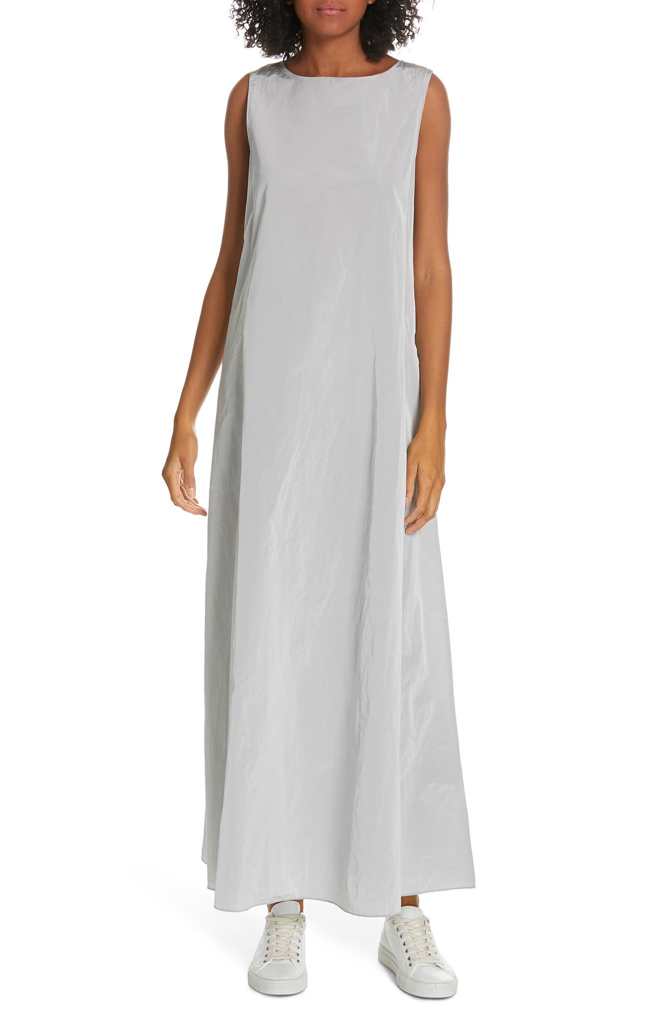 Theory Sleeveless A-Line Maxi Dress, Grey