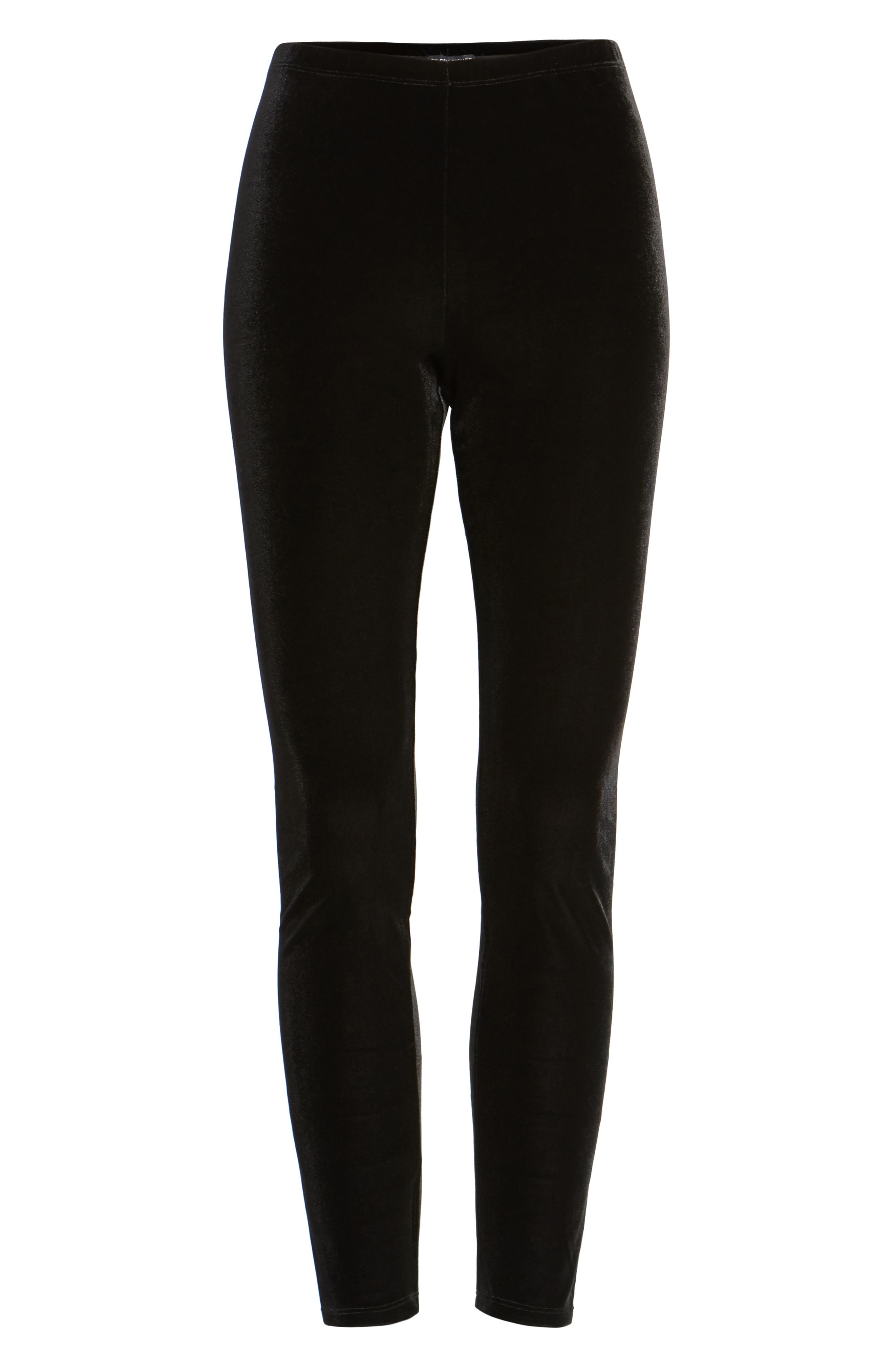 Eileen Fisher Stretch Velvet Leggings, Black