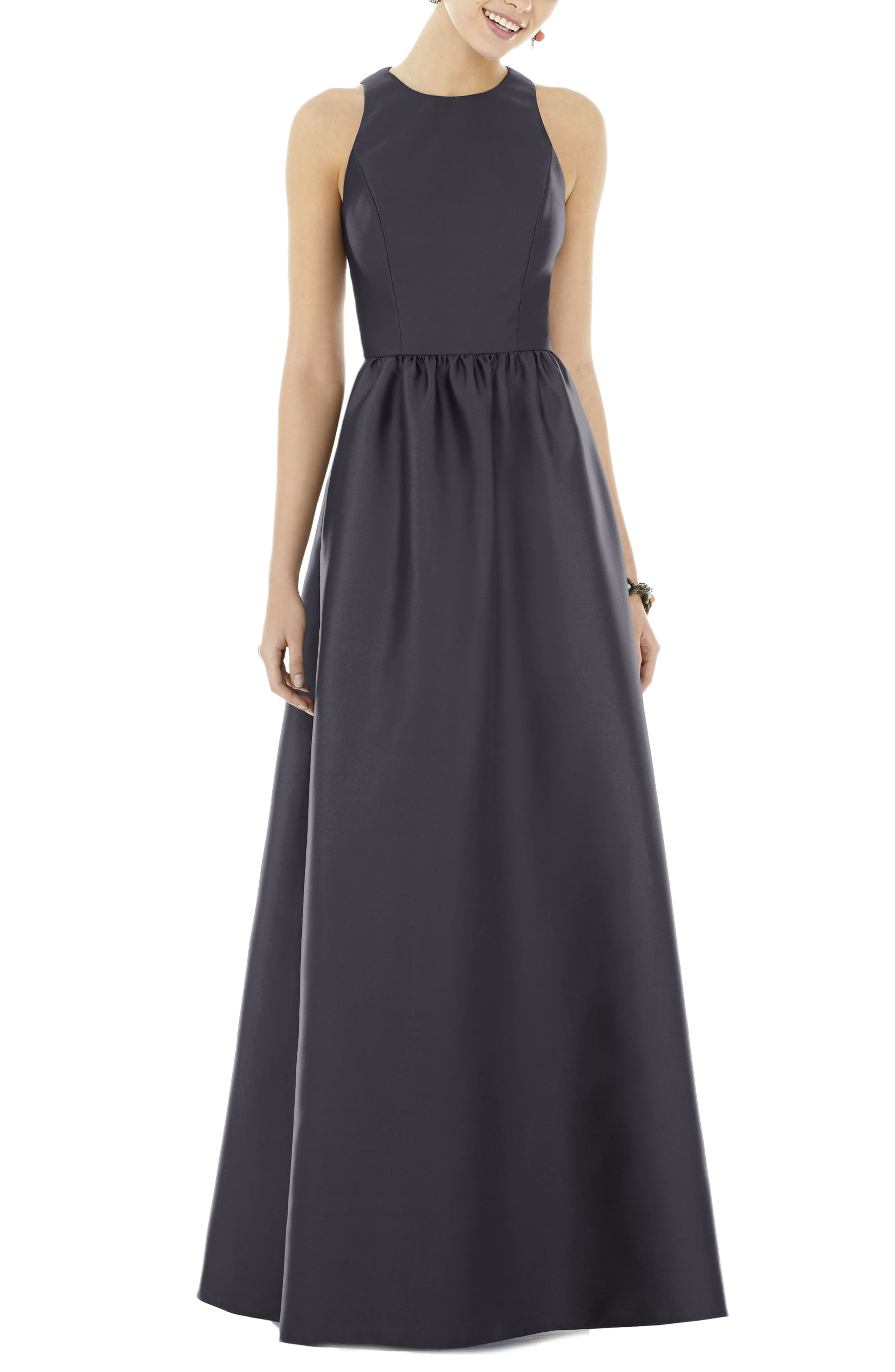 Alfred Sung Sateen Gown, Blue