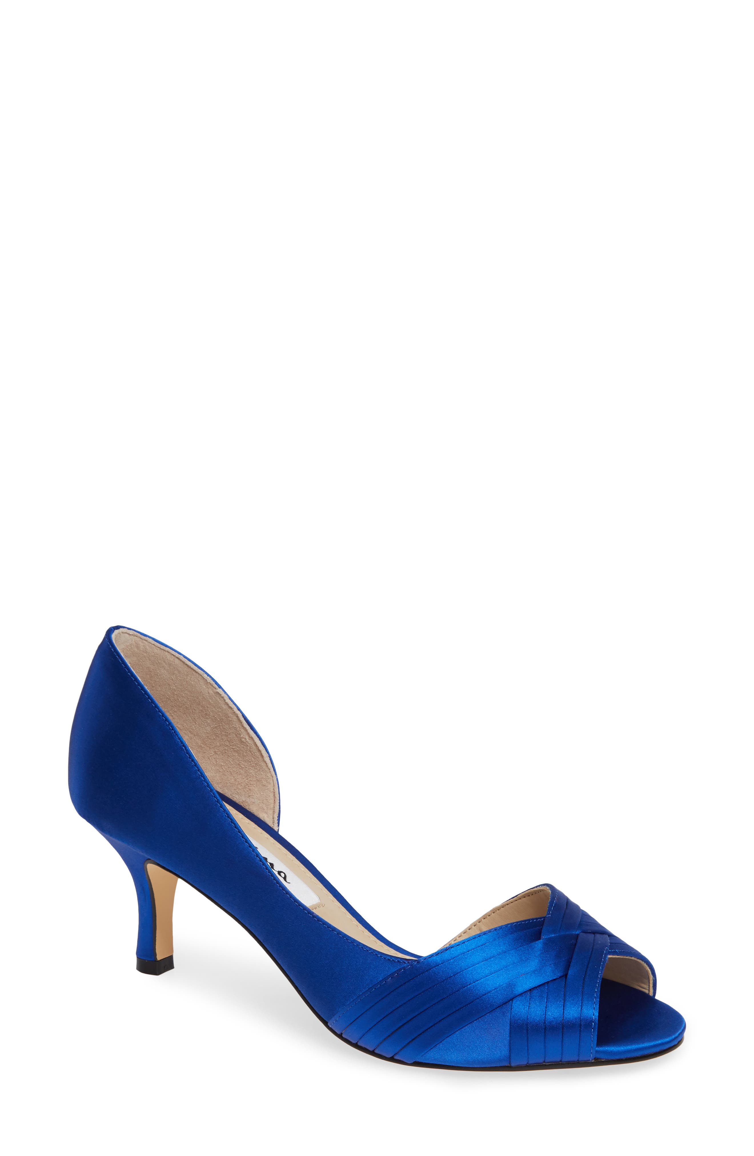Nina Contesa Open Toe Pump, Blue