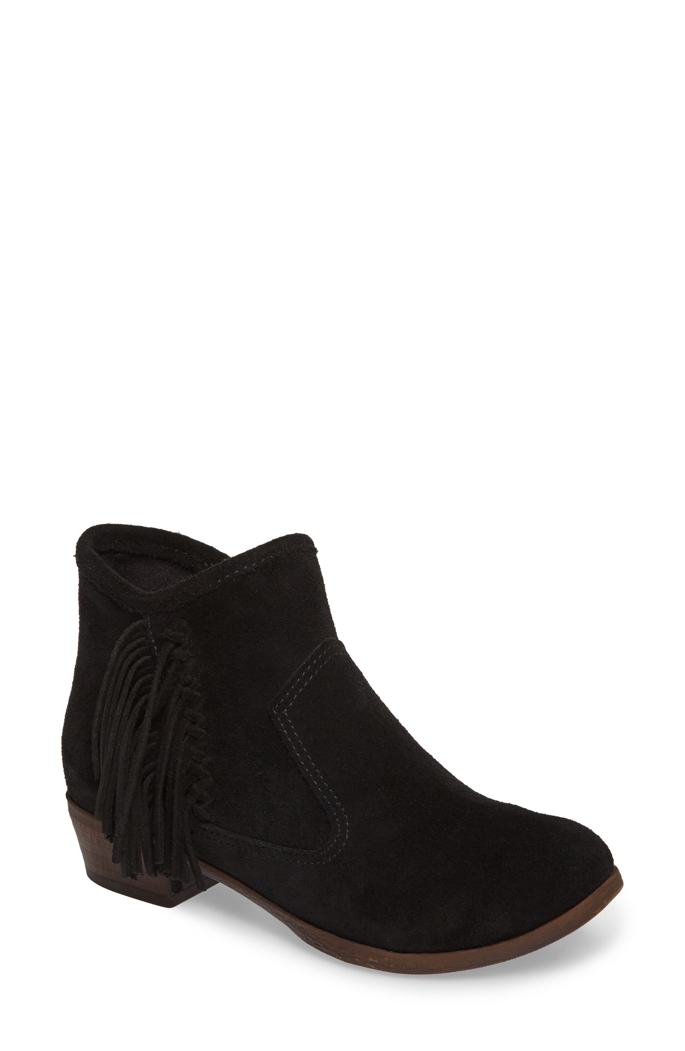 Minnetonka Blake Fringe Bootie, Black