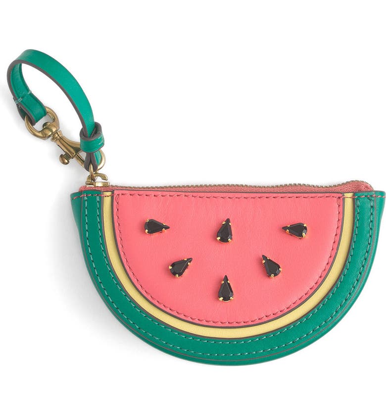 J.Crew Leather Watermelon Coin Purse | Nordstrom