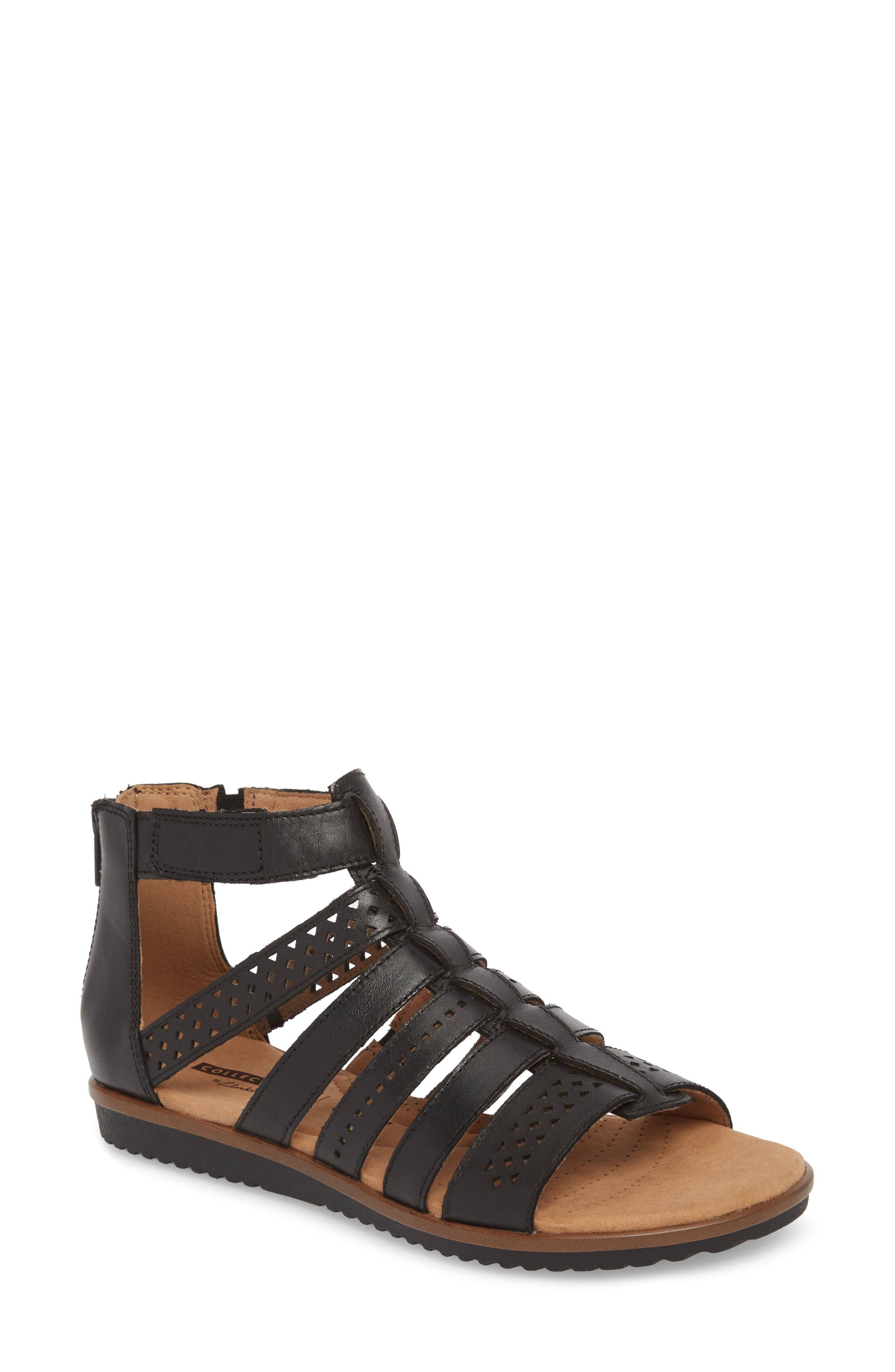 Clarks Kele Lotus Sandal, Black