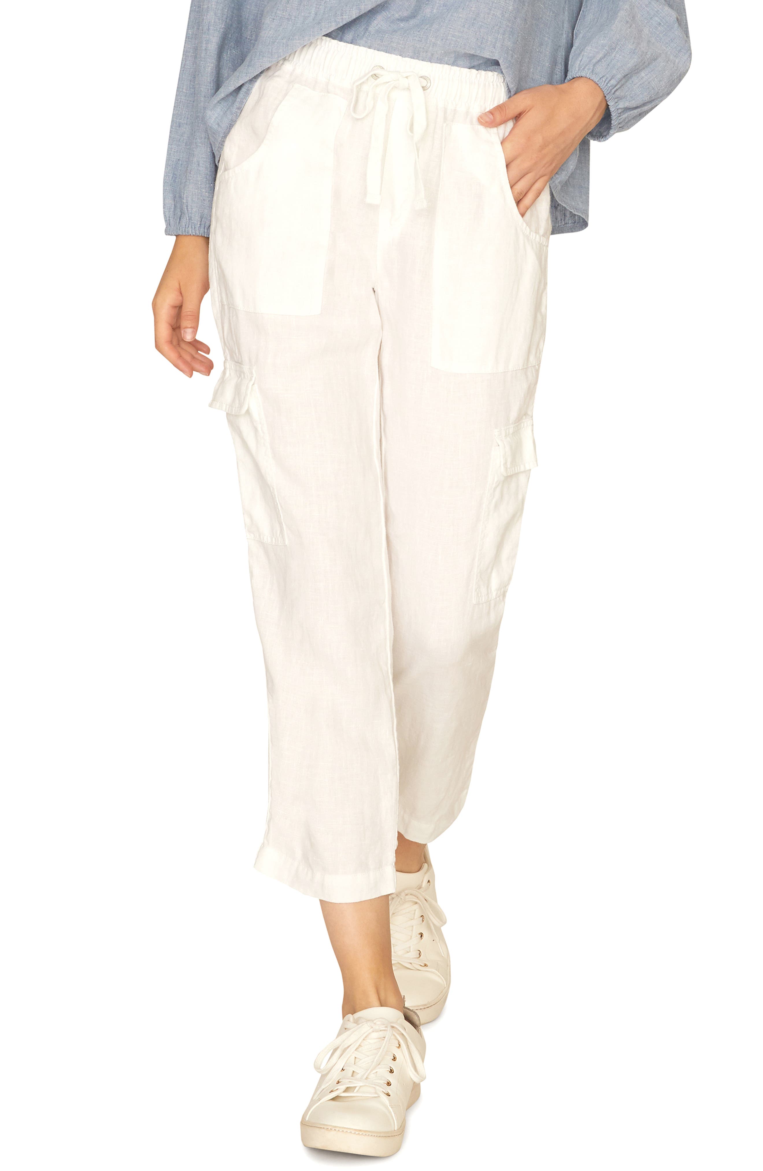 Sanctuary Discoverer Pull-On Cargo Pants, White