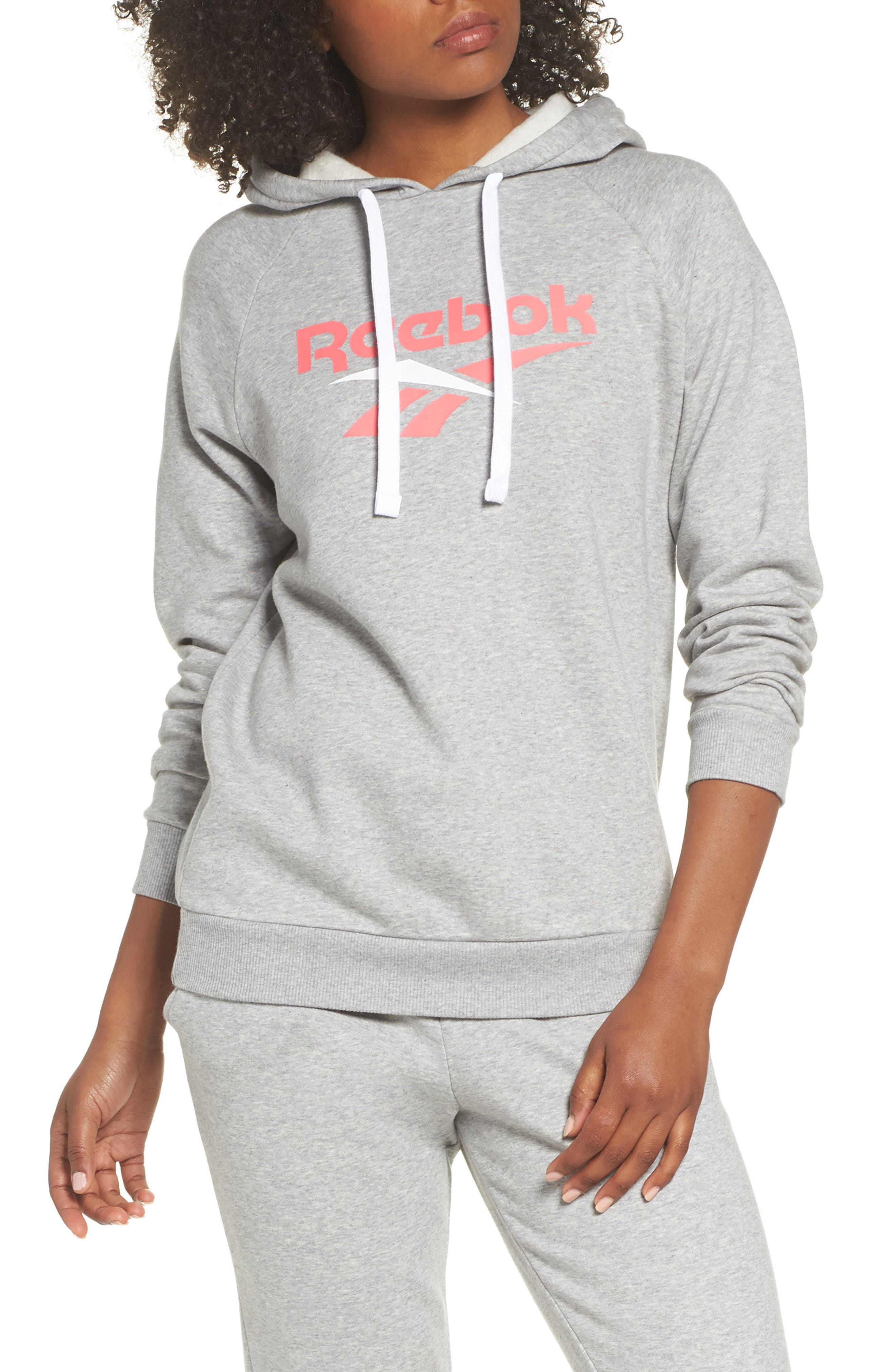 Reebok Logo Hoodie, Grey