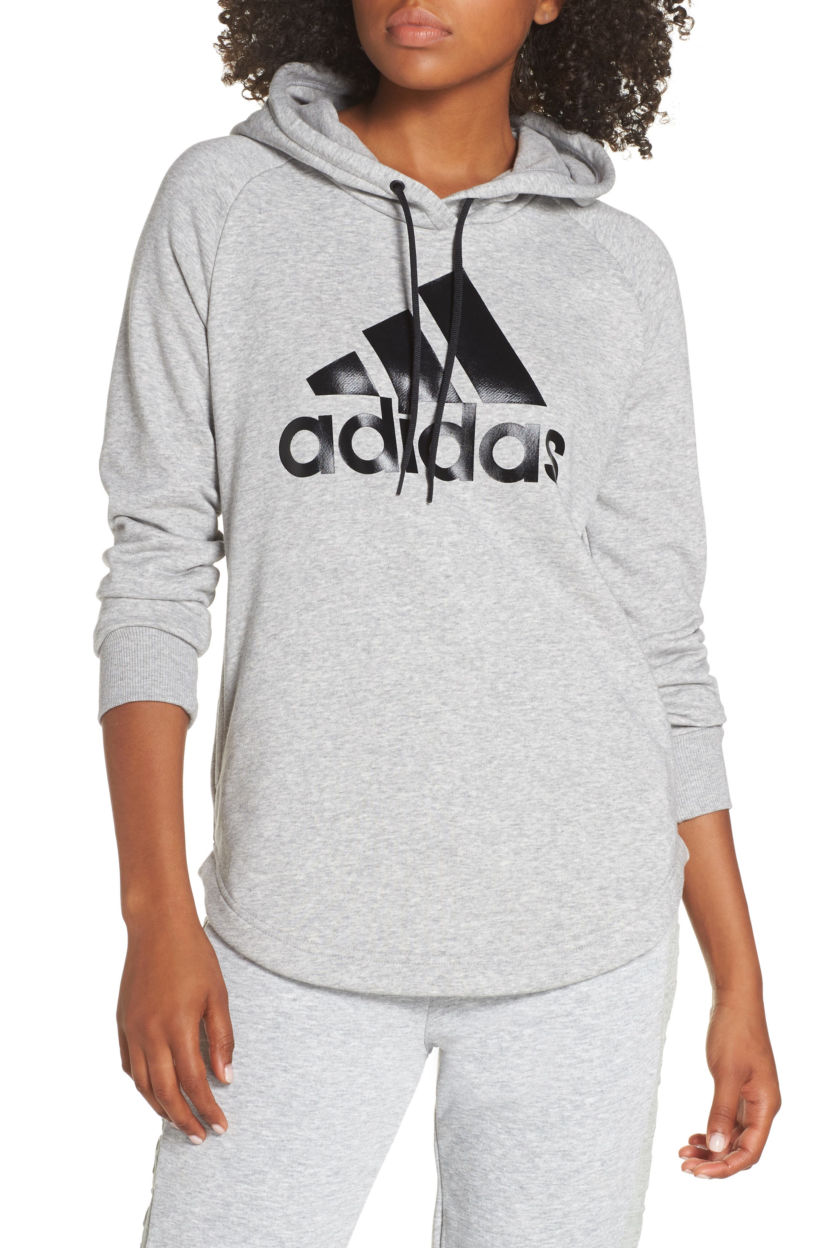 Adidas Logo Hoodie, Grey