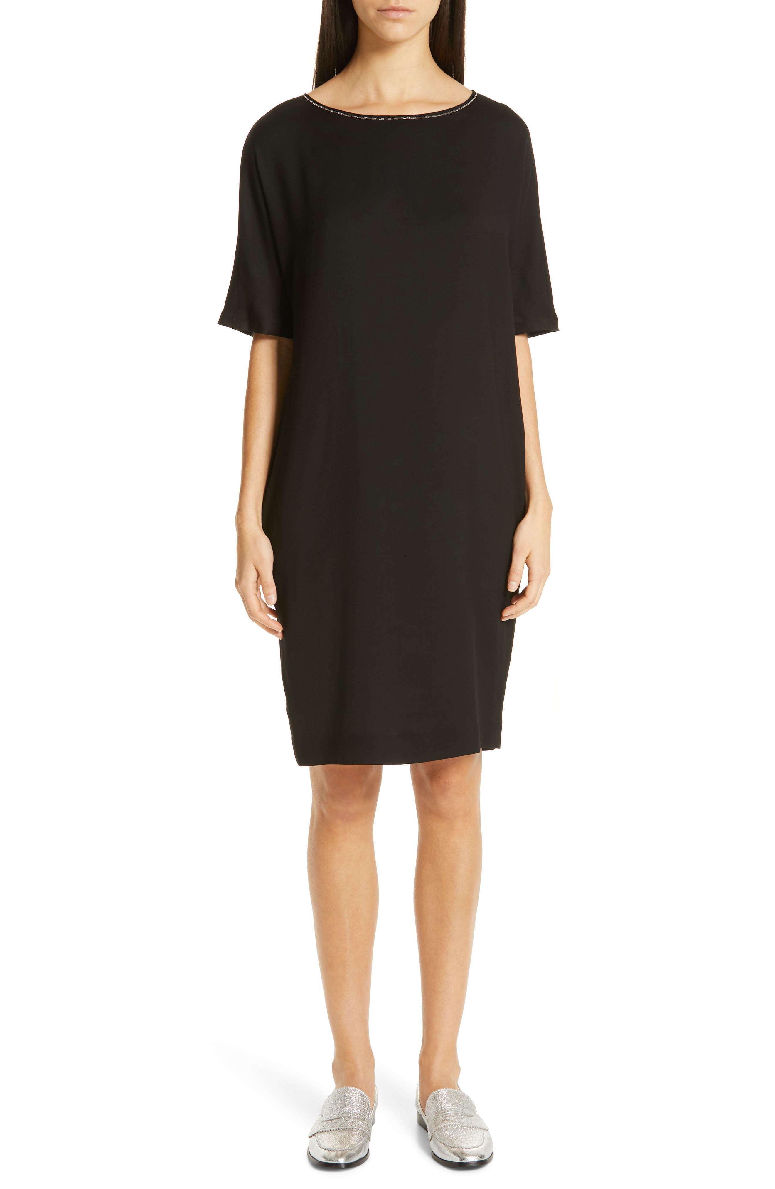 Fabiana Filippi Pleat Back Dress, 50 IT - Black