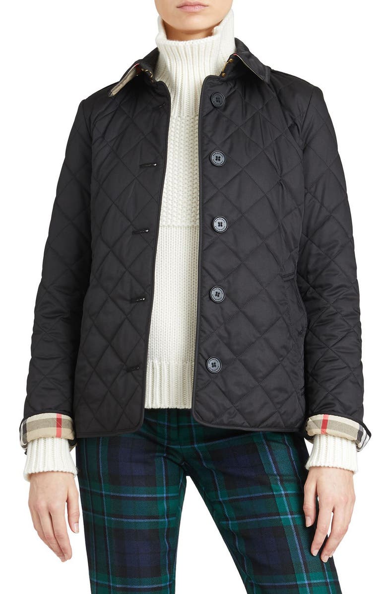 Frankby Quilted Jacket,
                        Main,
                        color, BLACK