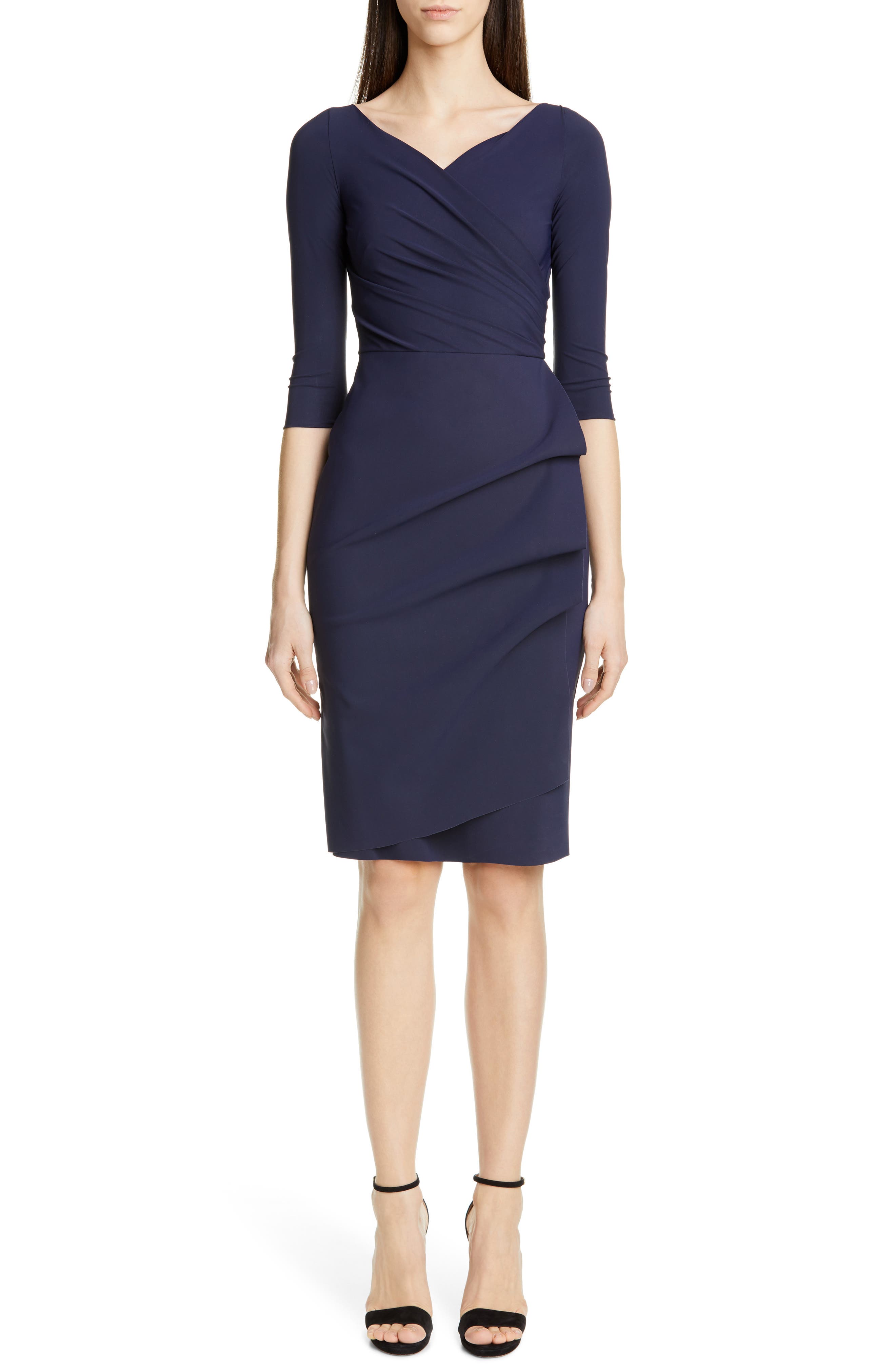 Chiara Boni La Petite Robe Florien Ruched Cocktail Dress, 6 IT - Blue