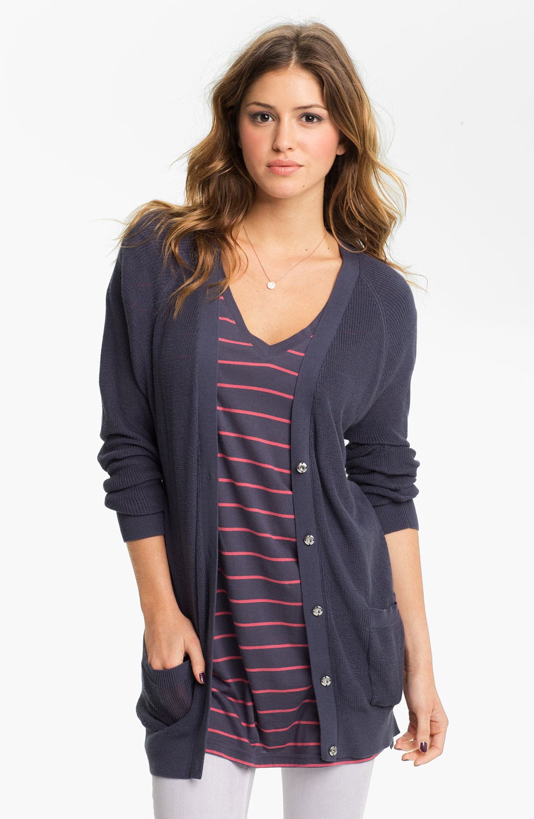 Rubbish® Boyfriend Cardigan (Juniors) Nordstrom