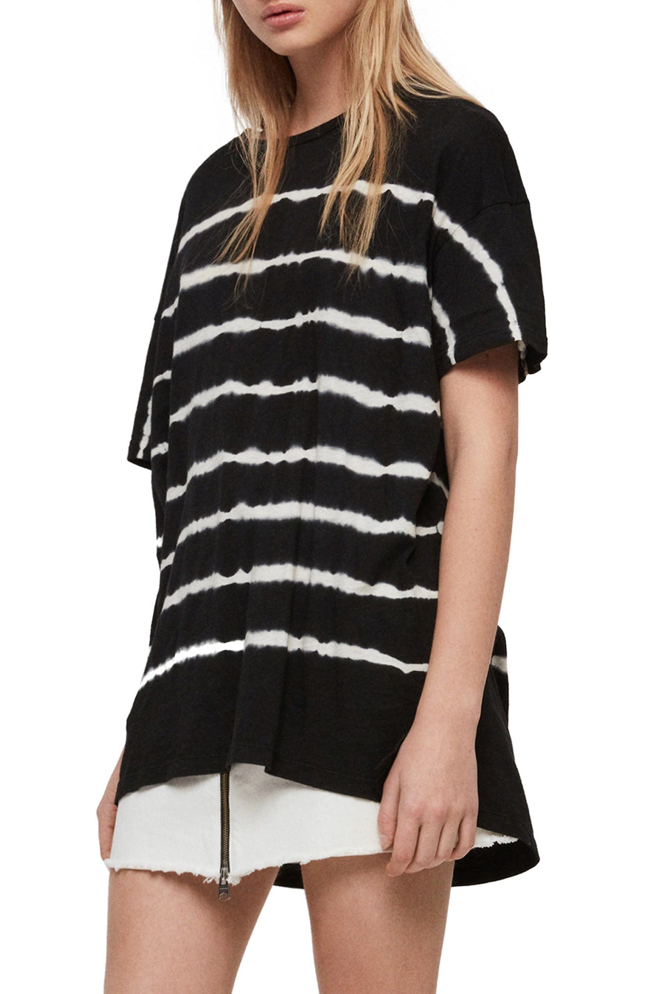 Allsaints Pina Stripe Tee, Blue