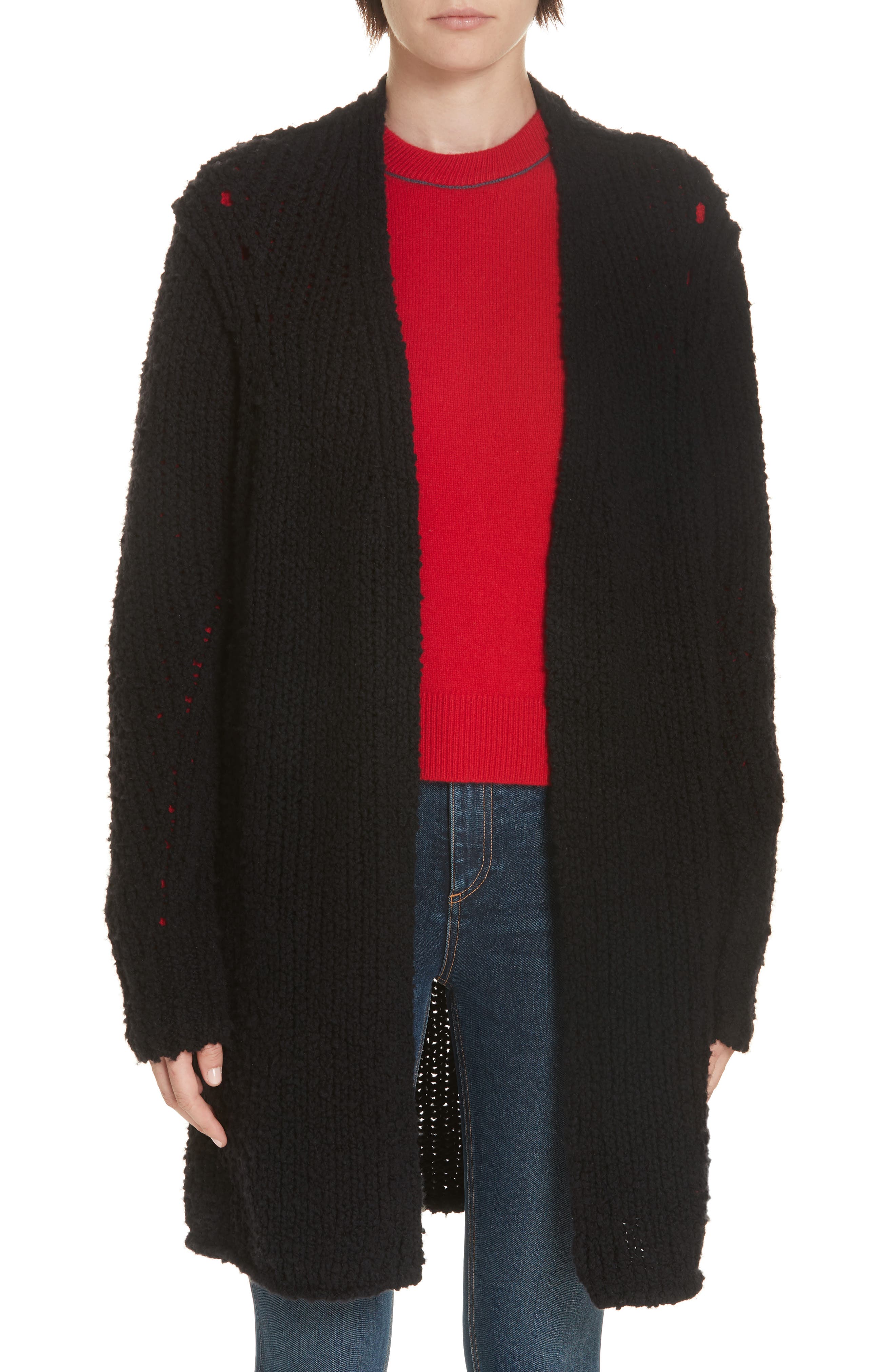 Rag & Bone Arizona Merino Wool Cardigan, Black