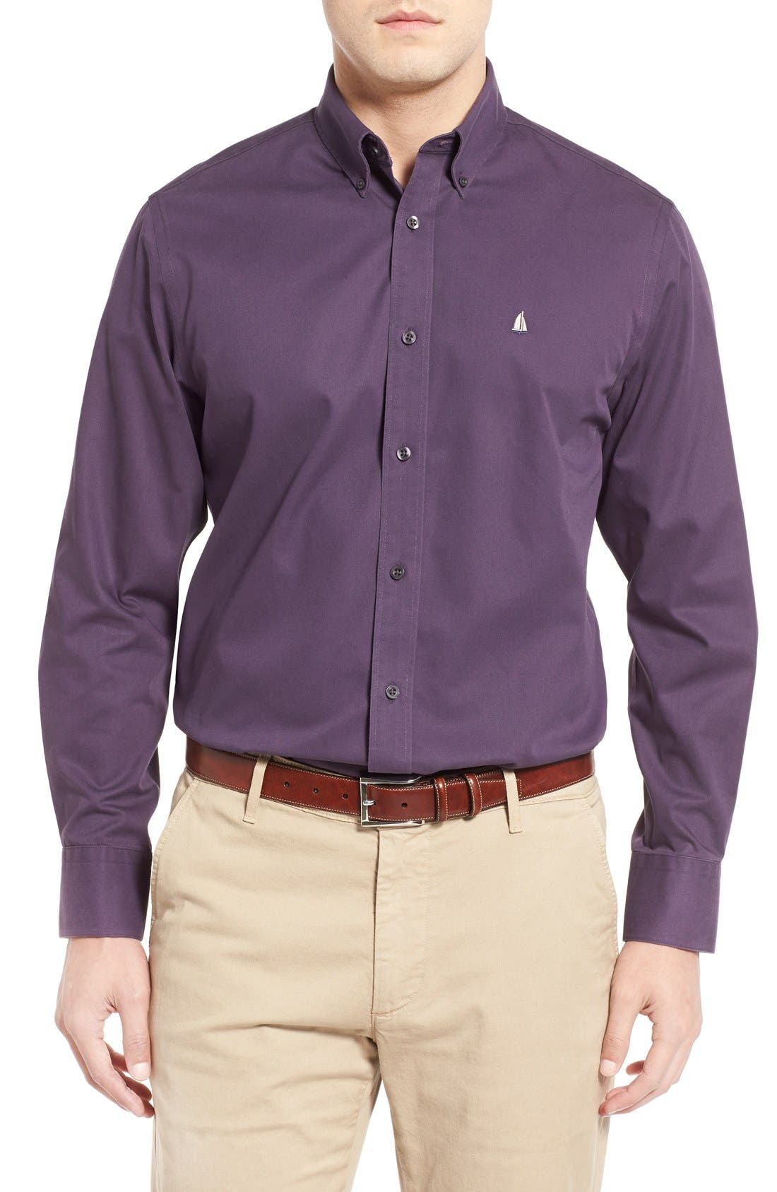 Nordstrom Shop Smartcare(TM) Traditional Fit Twill Boat Shirt