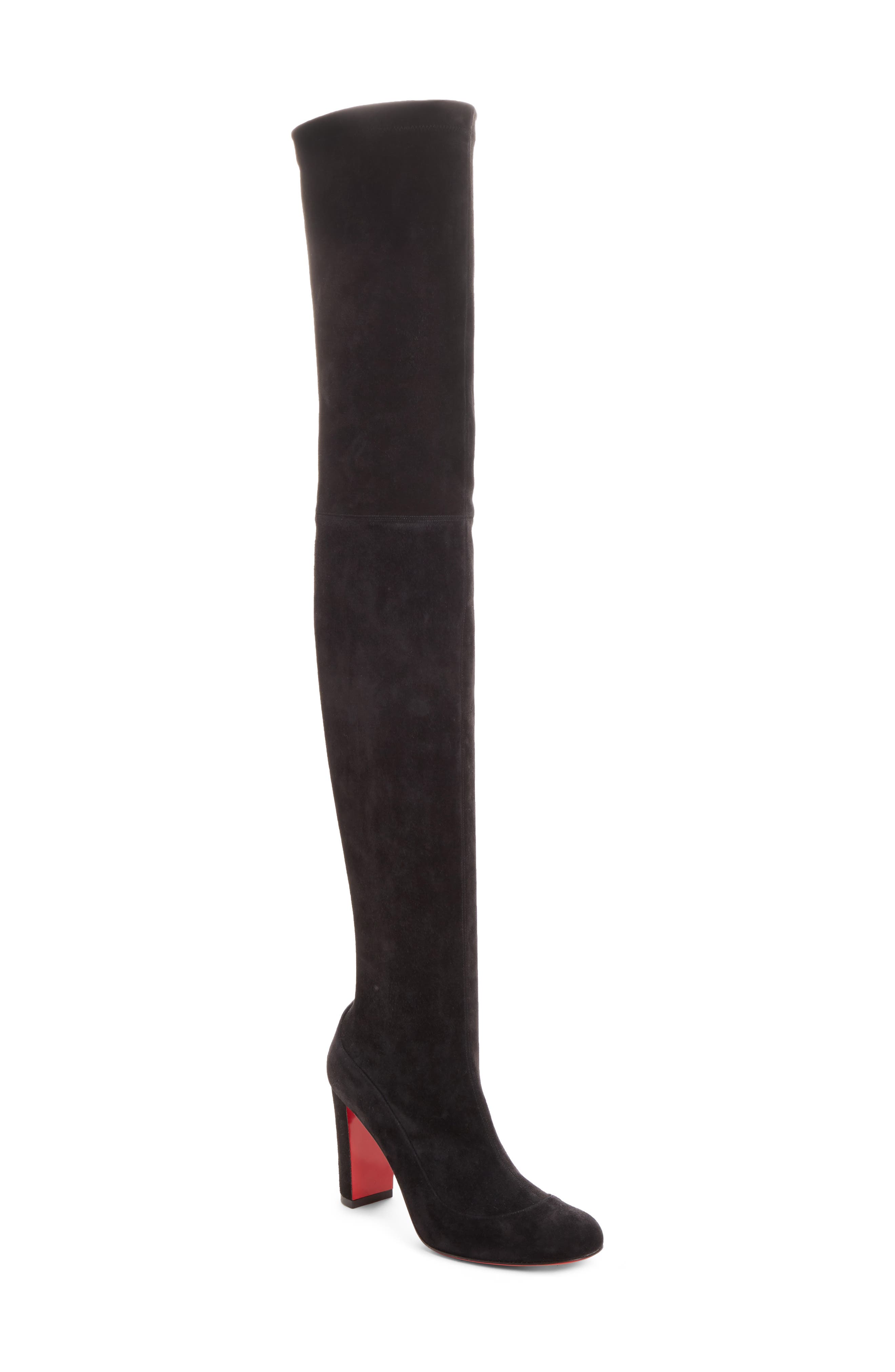 Christian Louboutin Kiss Me Gena Over The Knee Boot, Black