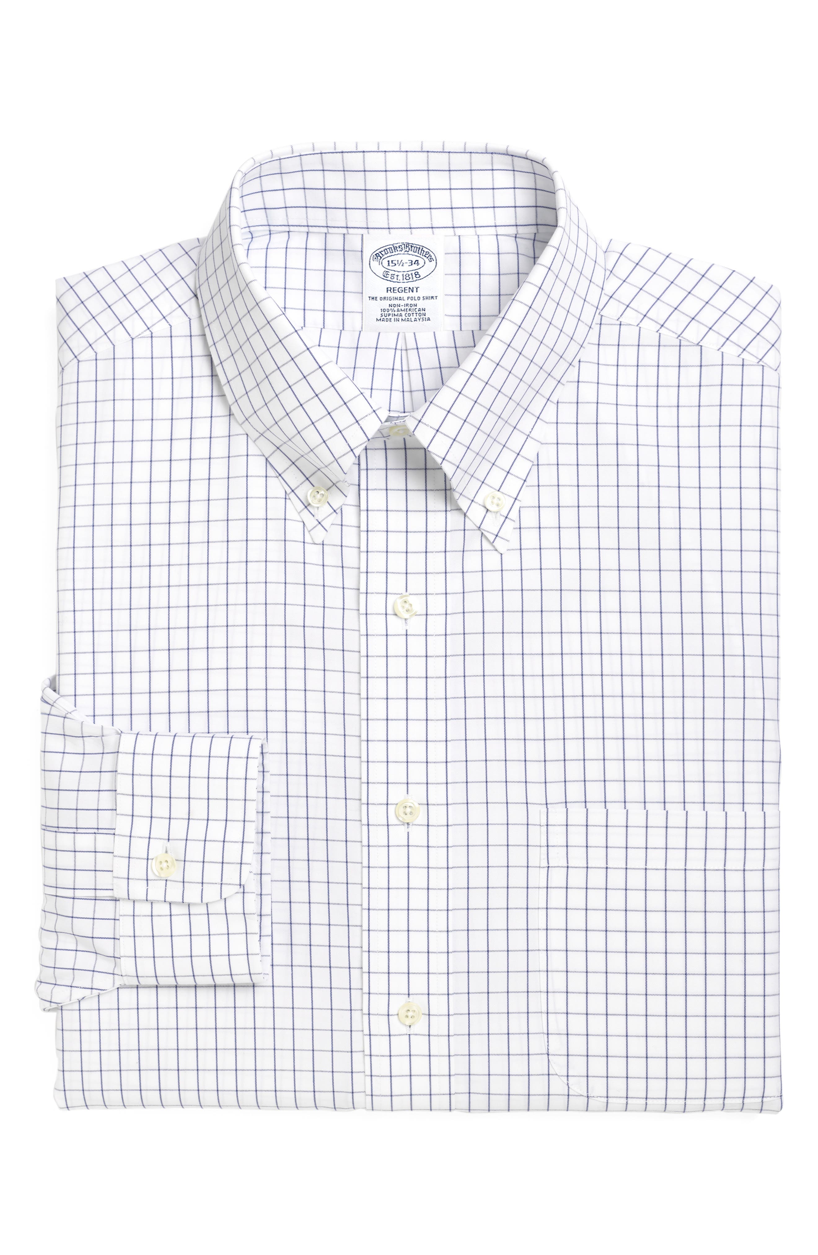 Brooks Brothers Regular Fit Check Dress Shirt (3 For $207)