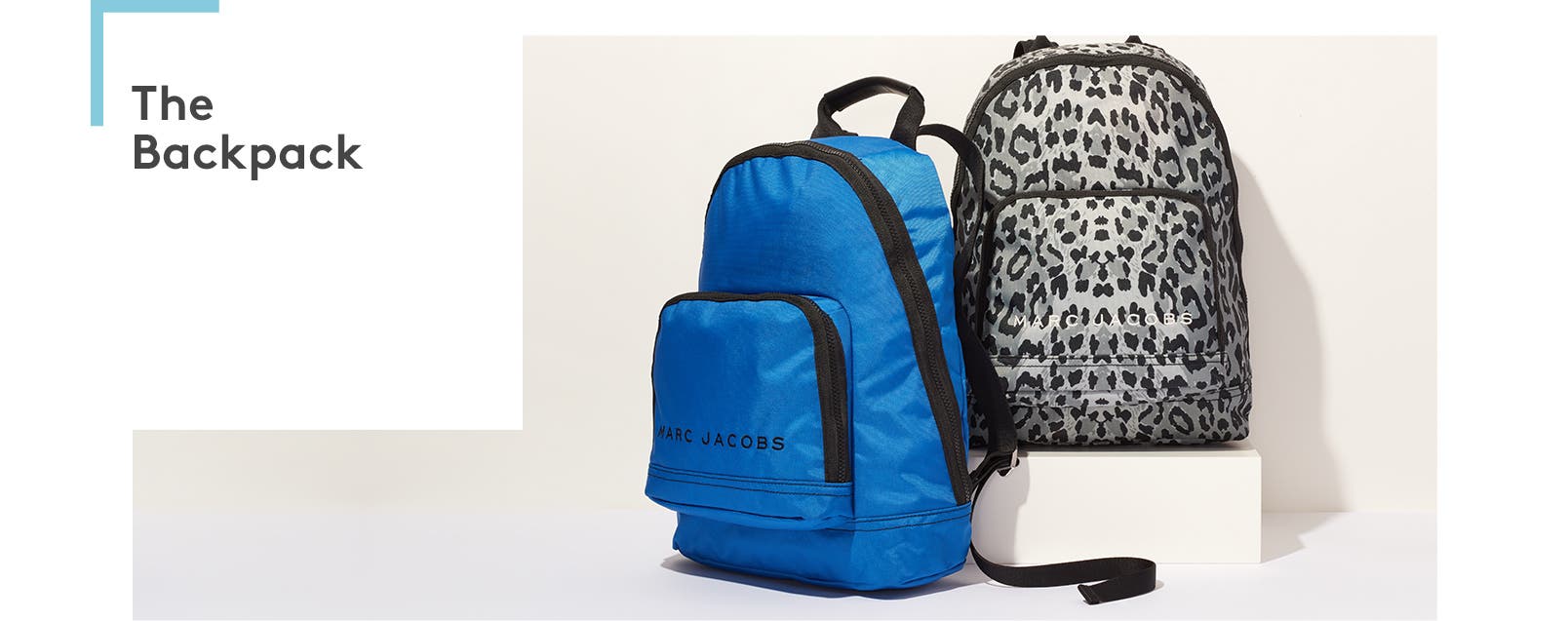 Printed and solid color backpacks.