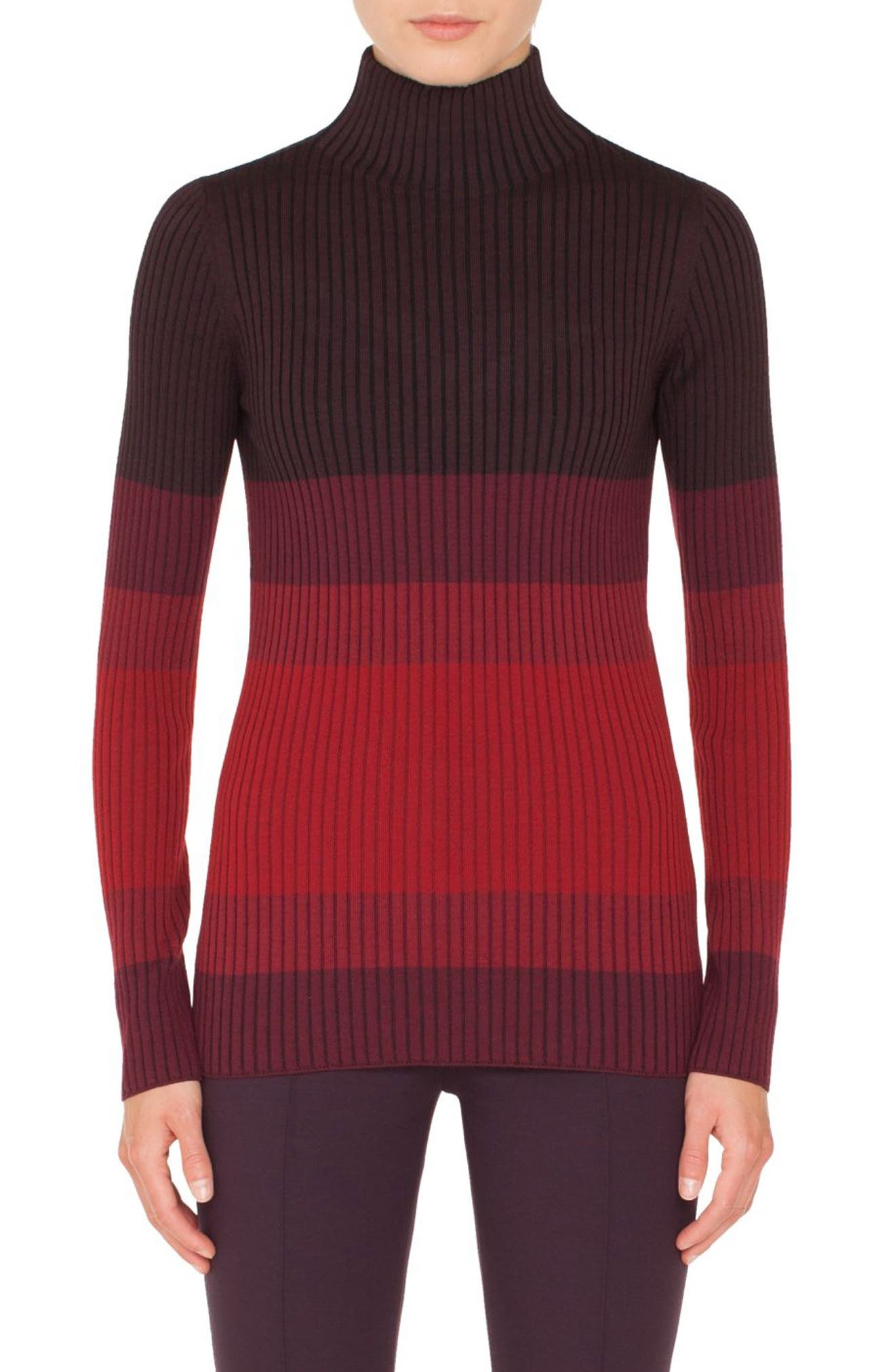 Akris punto Tricolor Wool Turtleneck Sweater | Nordstrom