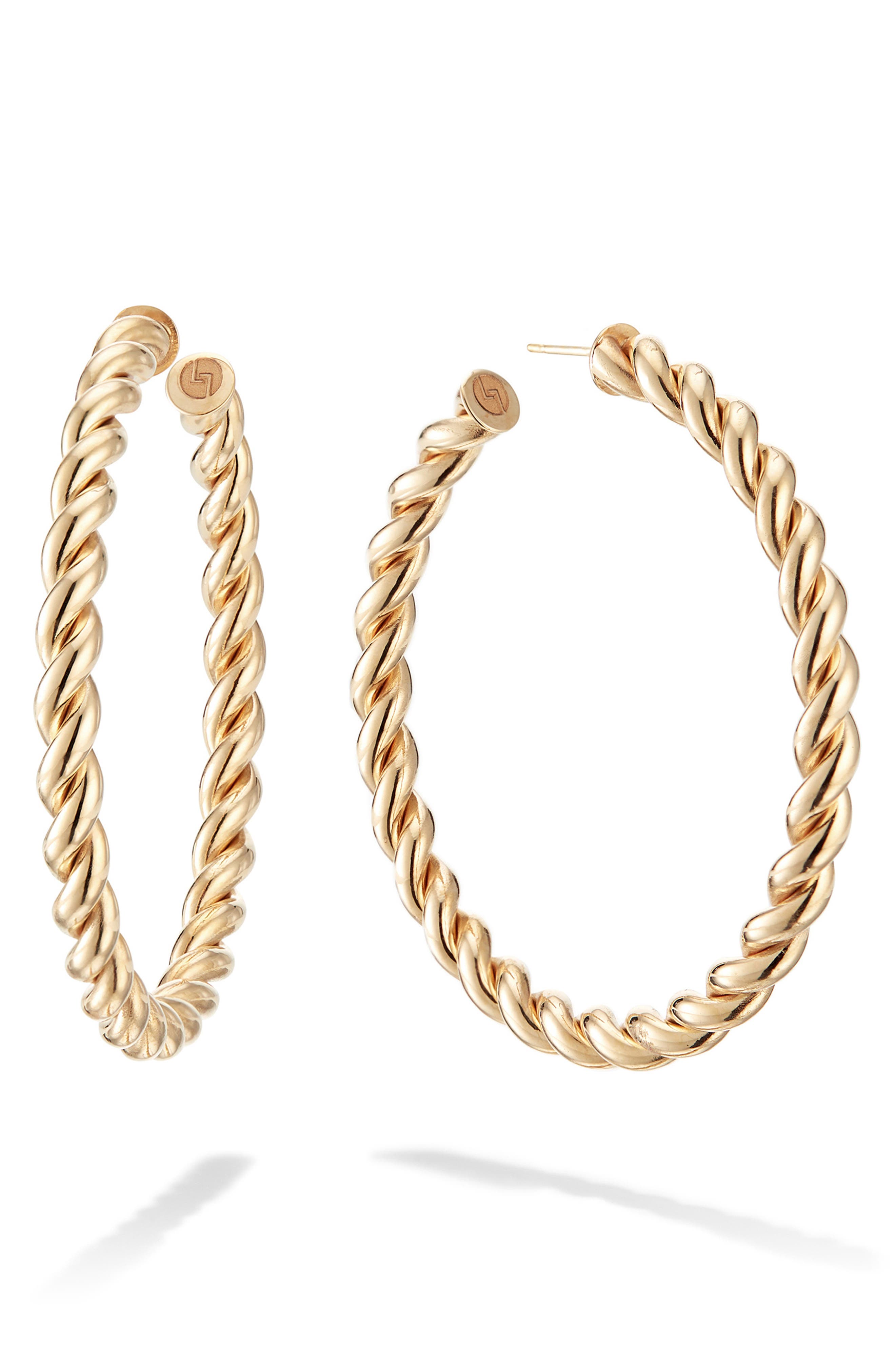Lana Jewelry Casino Thin Braided Hoop Earrings