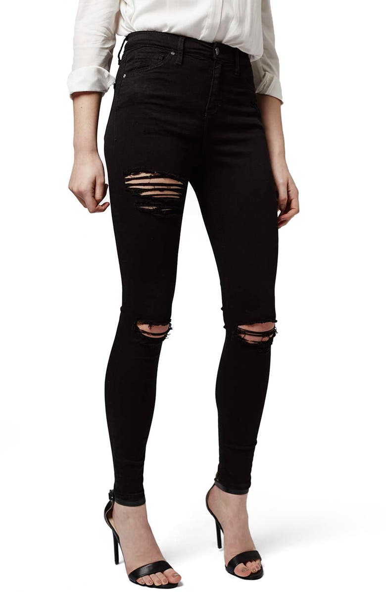 Topshop Ripped High Waist Ankle Skinny Jeans | Nordstrom