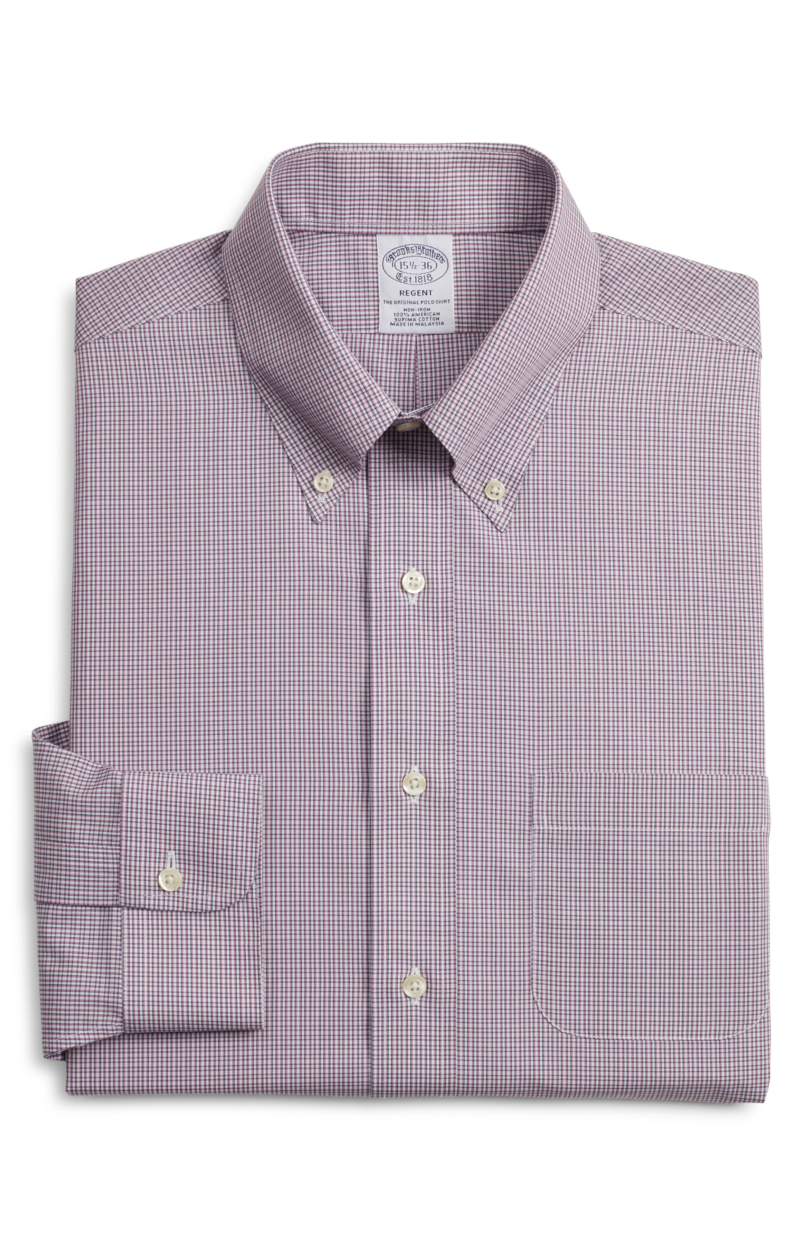 Brooks Brothers Regent Regular Fit Plaid Dress Shirt (3 For $207)
