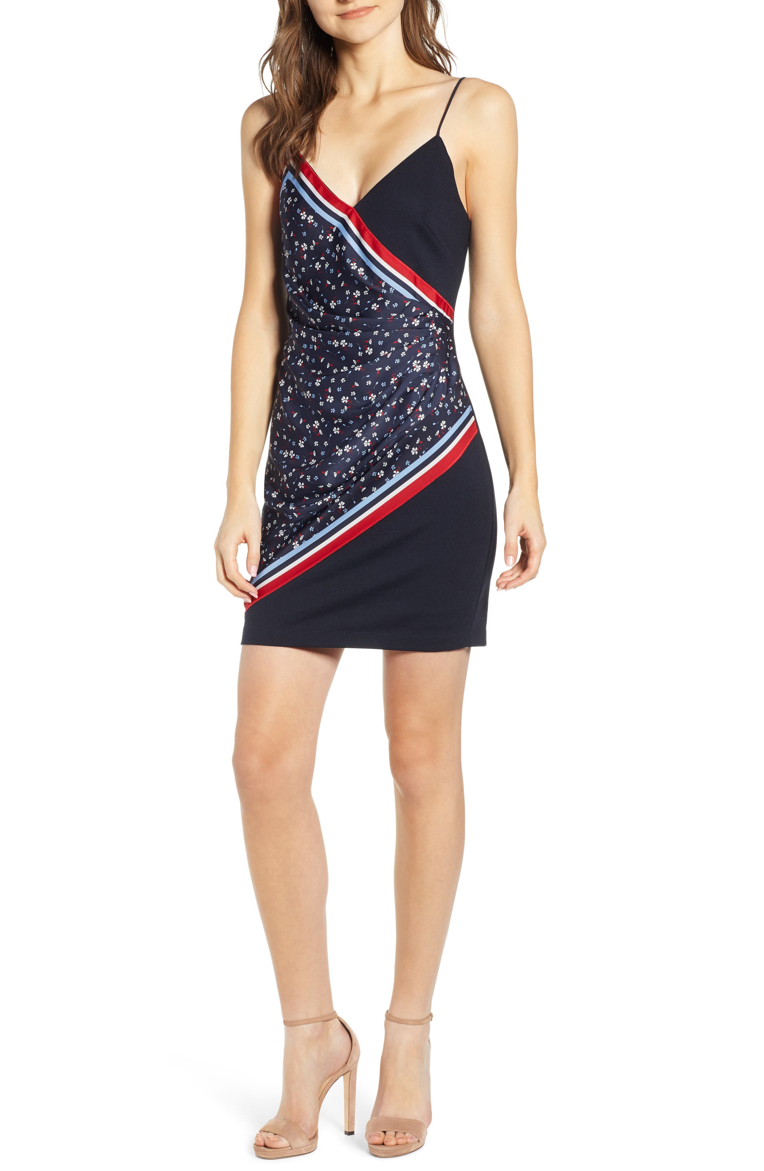 Bailey 44 Floral Print Slipdress, Blue
