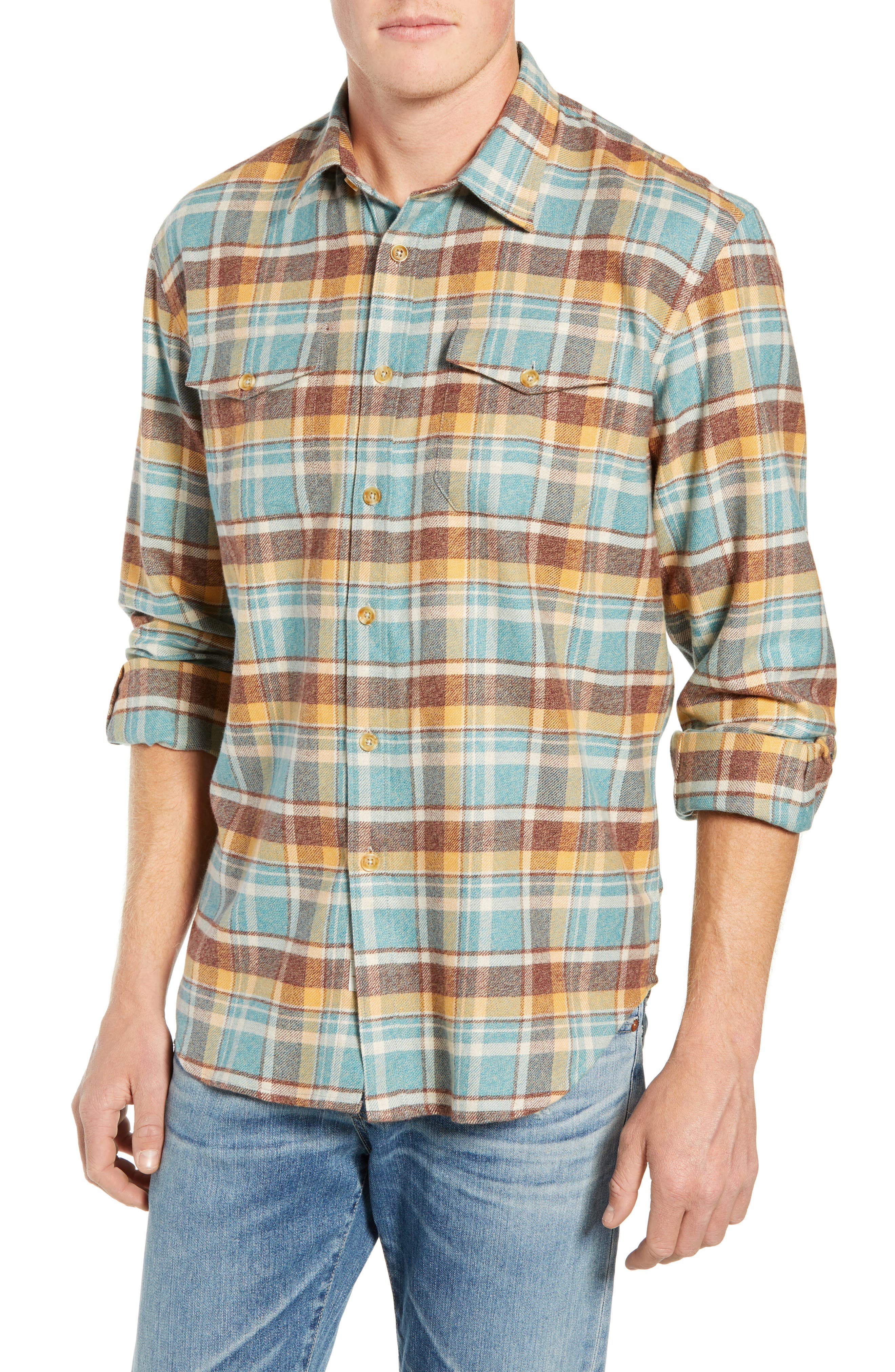 Coastaoro Los Olivios Regular Fit Plaid Flannel Shirt