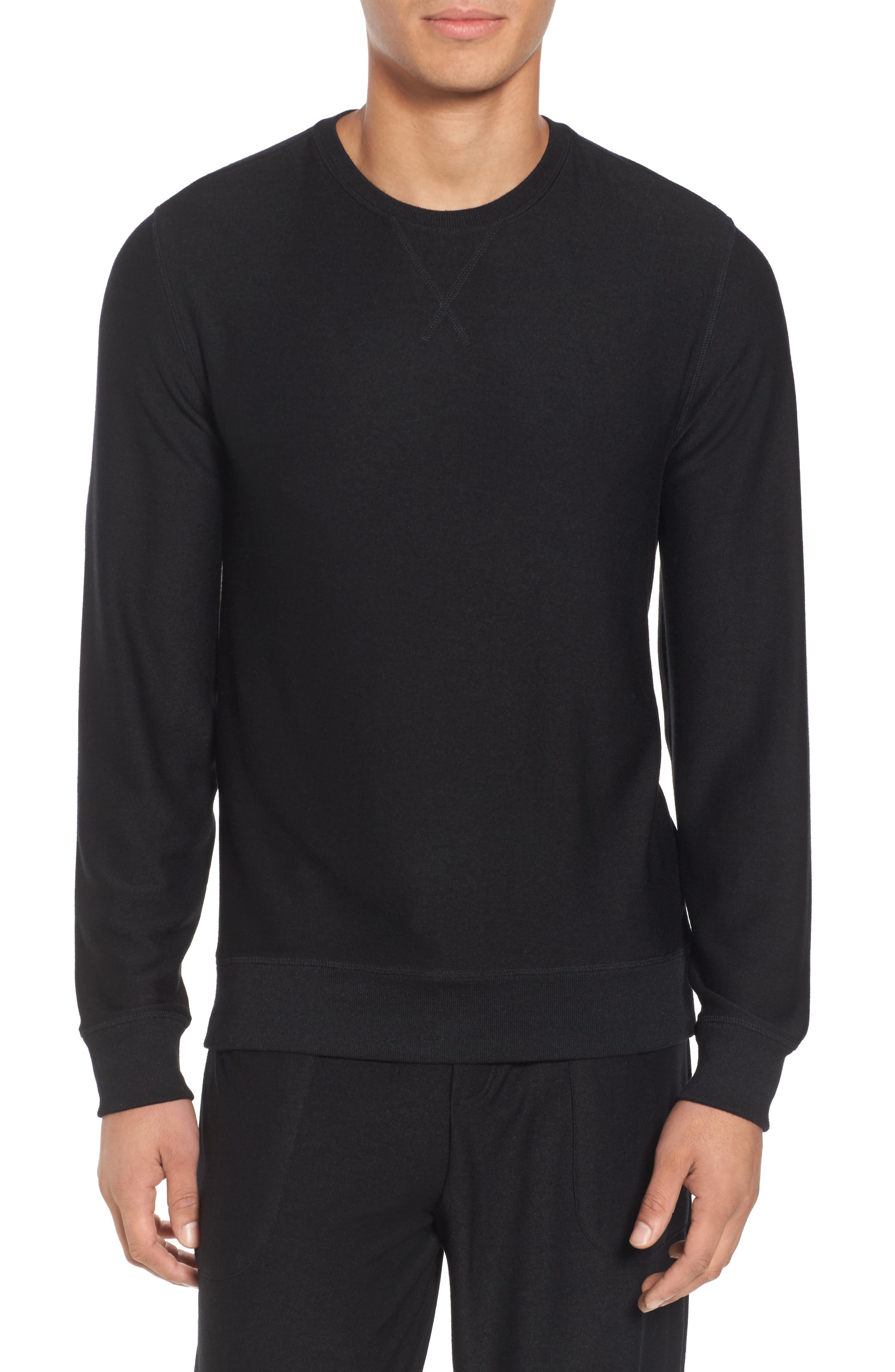 Nordstrom Shop Ultra Soft Crewneck Sweatshirt, Black