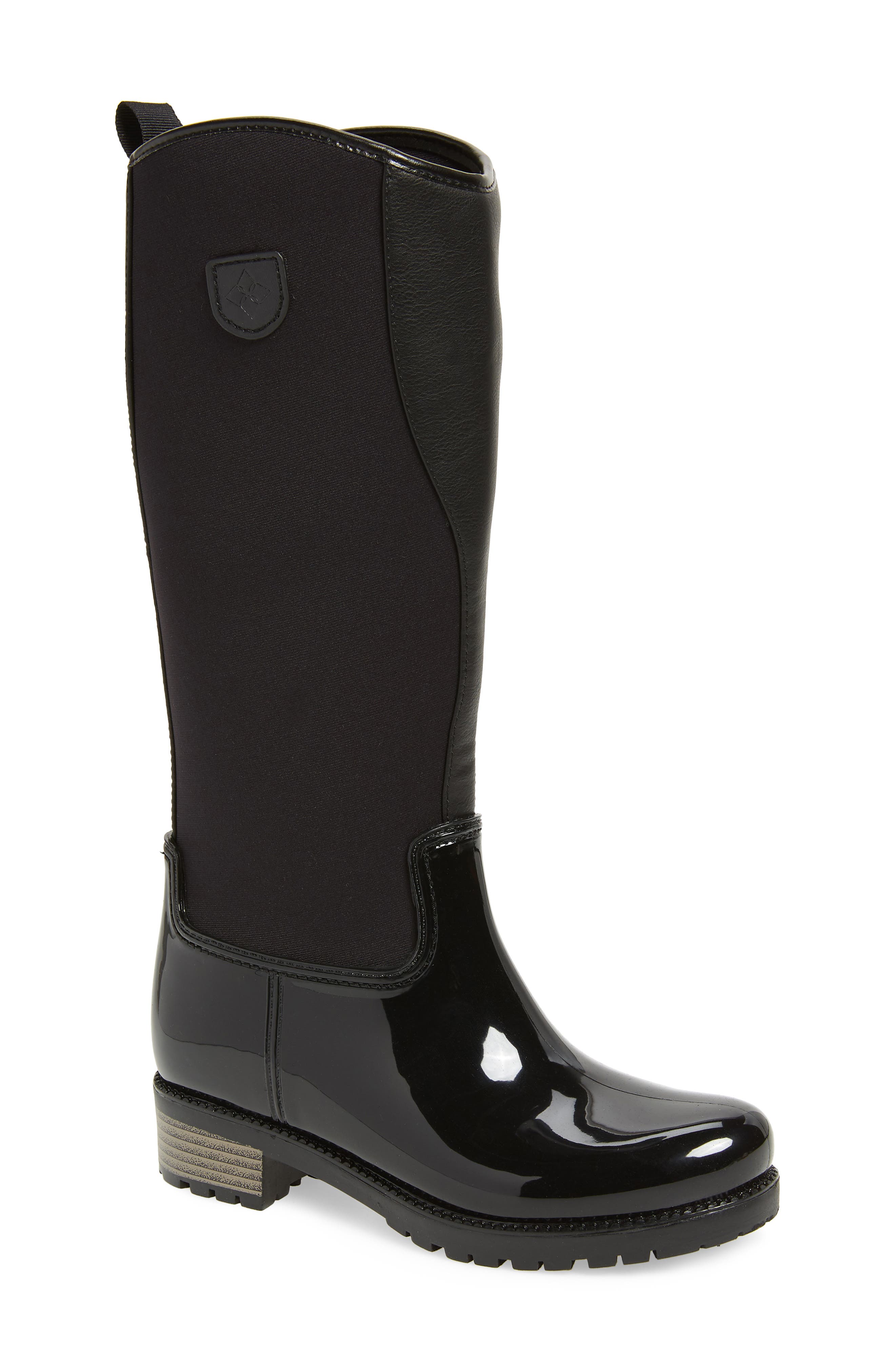 Dav Parma 2 Tall Waterproof Rain Boot, Black