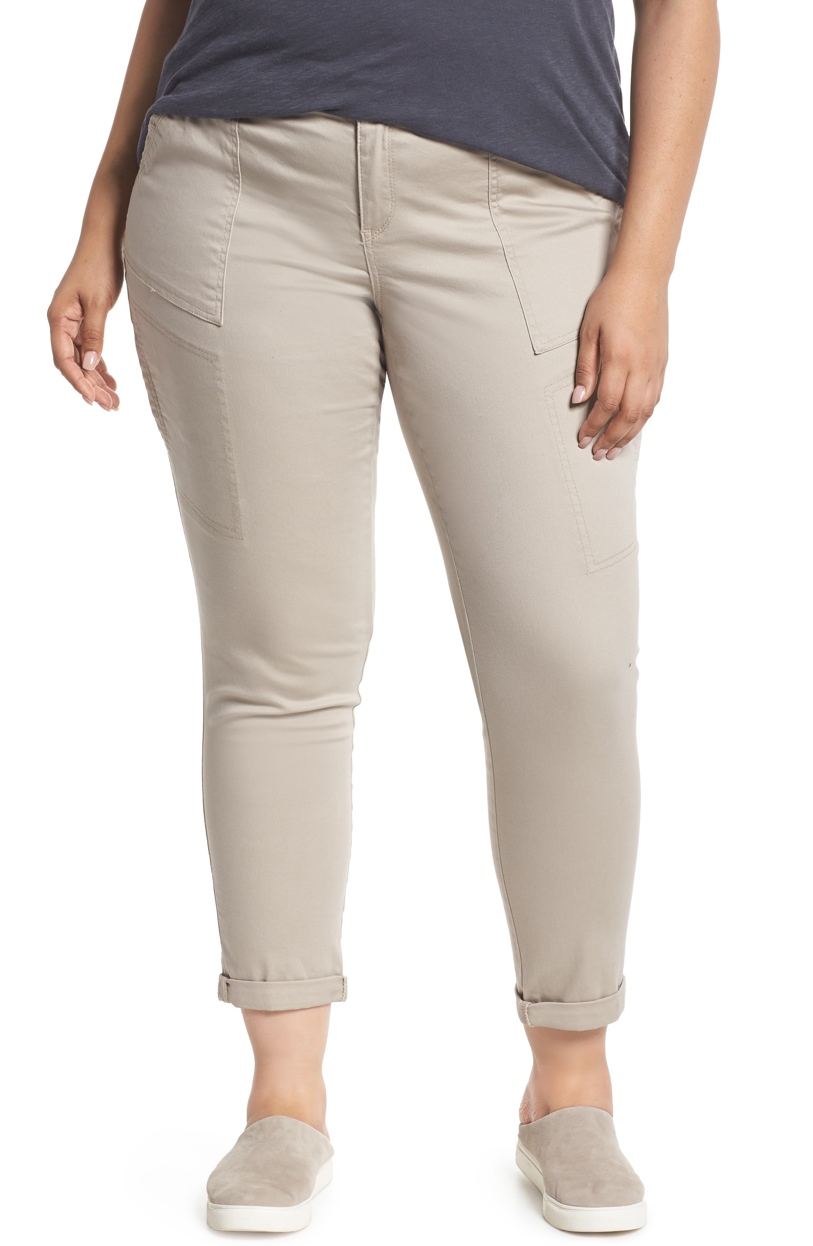 Plus Size Wit & Wisdom Flex-Ellent Stretch Cotton Cargo Pants