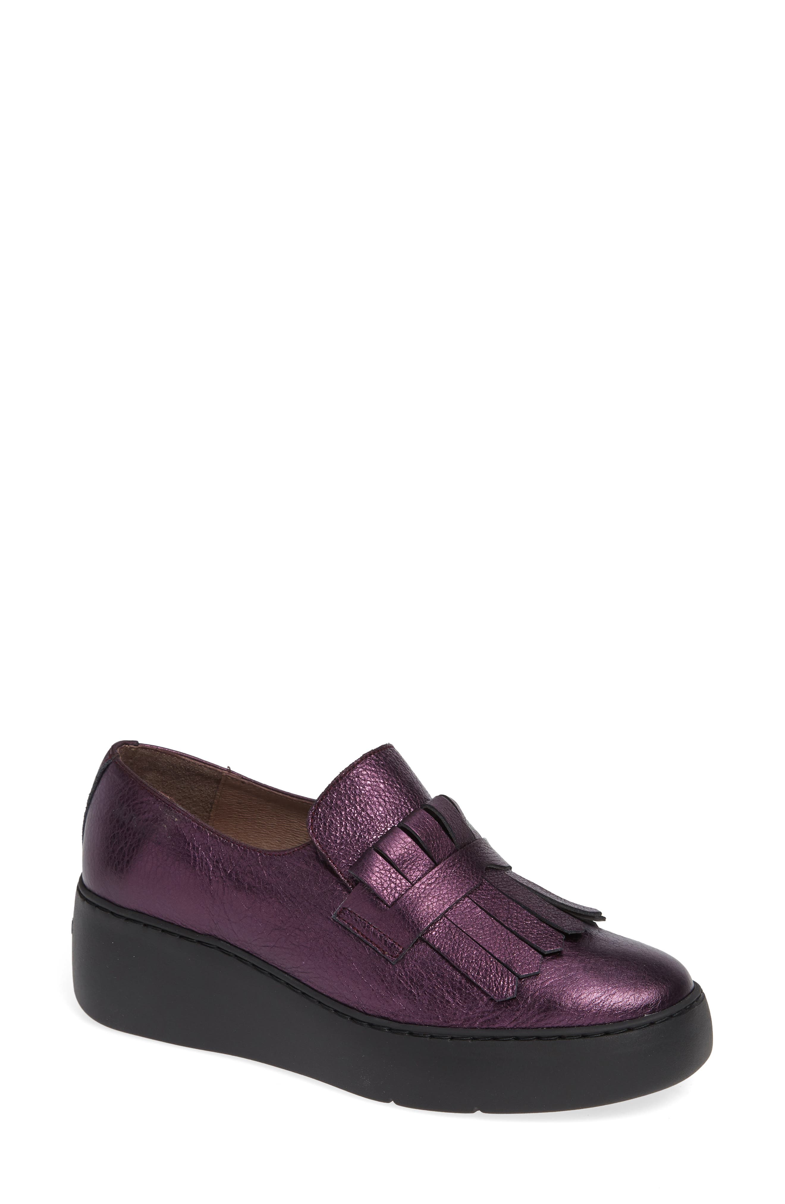Wonders Kiltie Platform Loafer - Purple