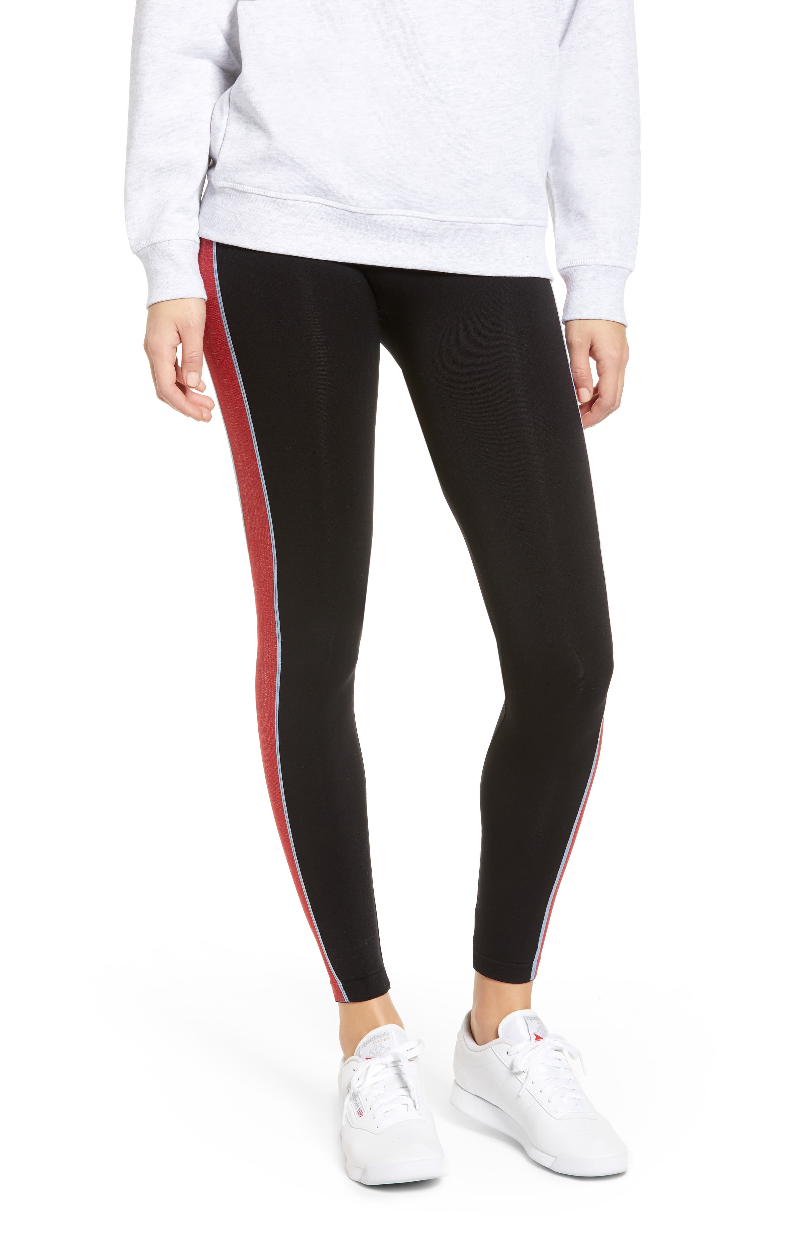Calvin Klein Logo Stripe Leggings, Black