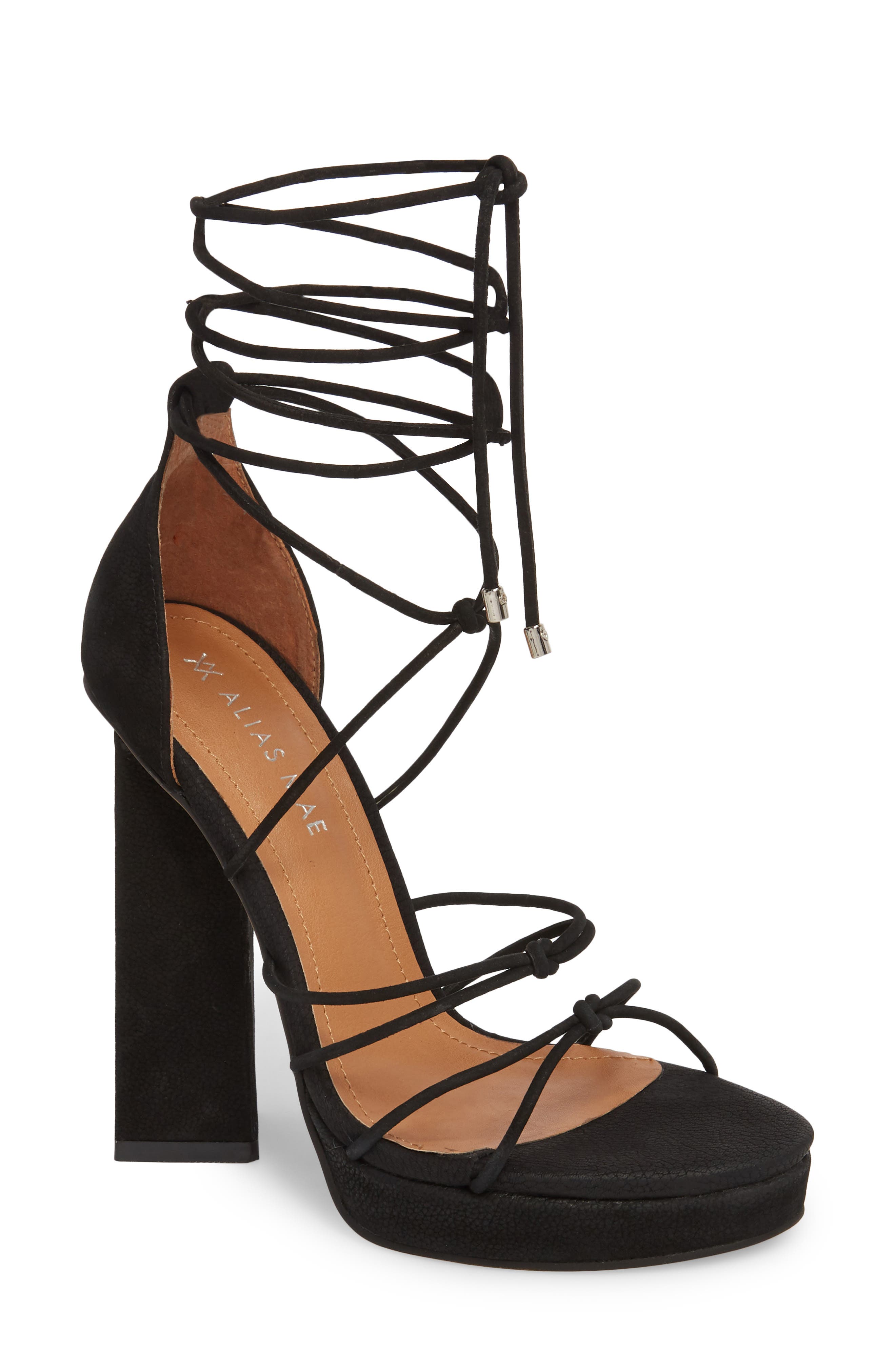 Alias Mae Bordega Ankle Wrap Sandal, Black