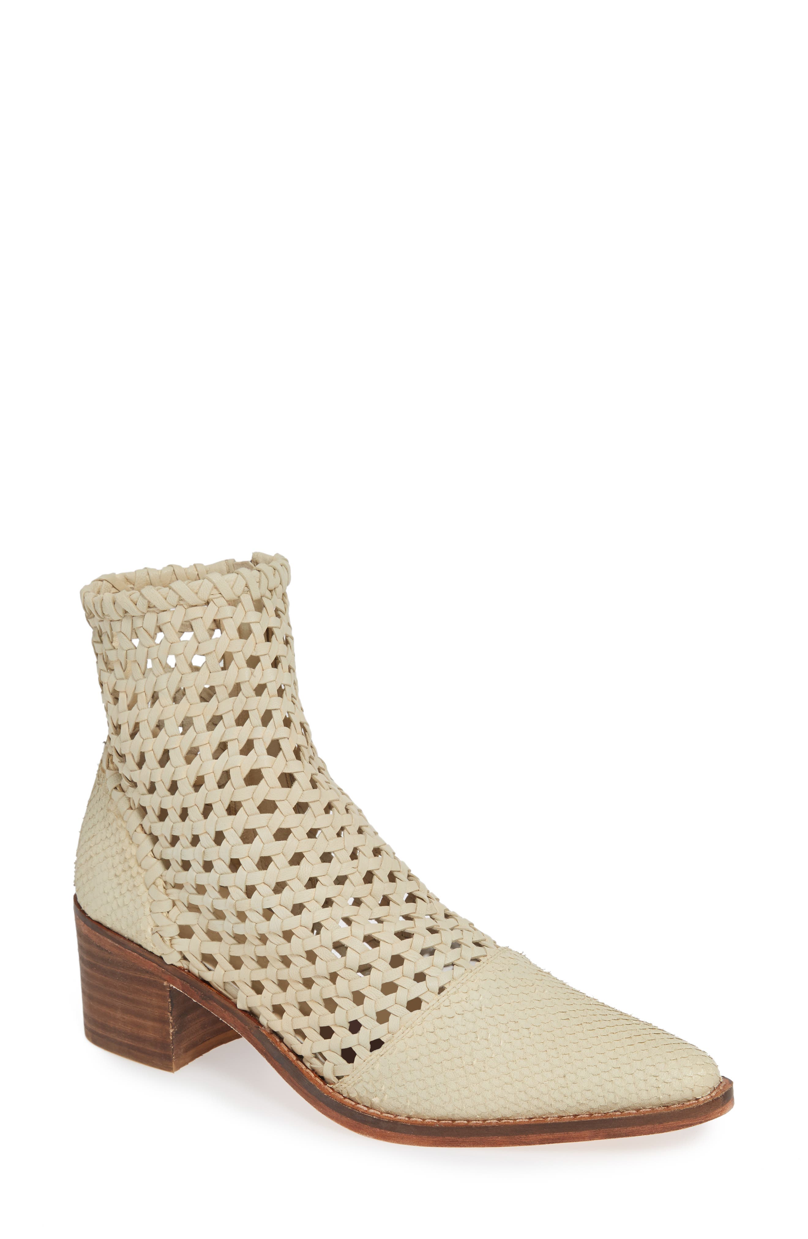 Free People In The Loop Woven Bootie, White