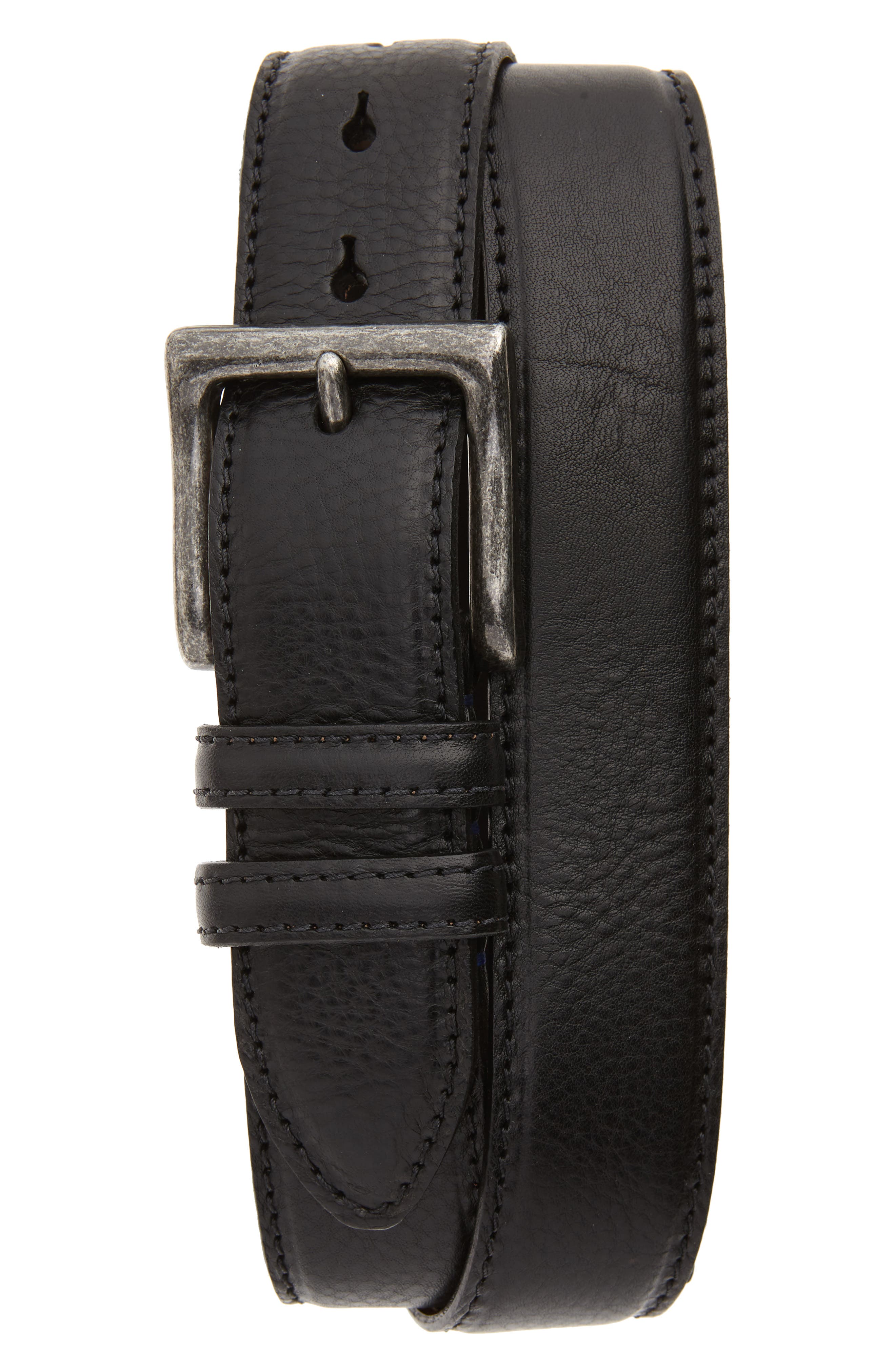 Torino Calfskin Leather Belt, Black