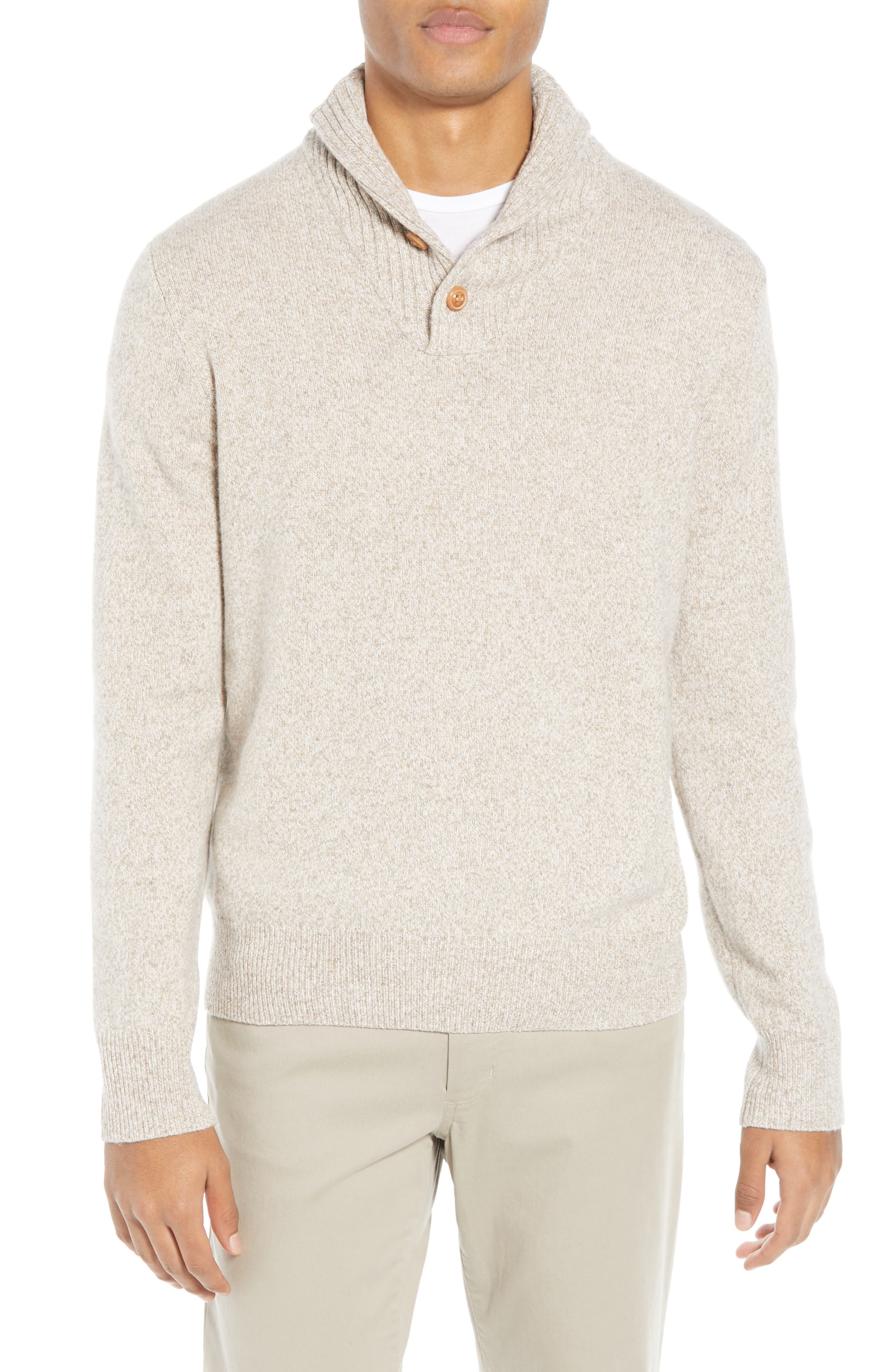 J.crew Rugged Merino Wool Blend Shawl Collar Pullover