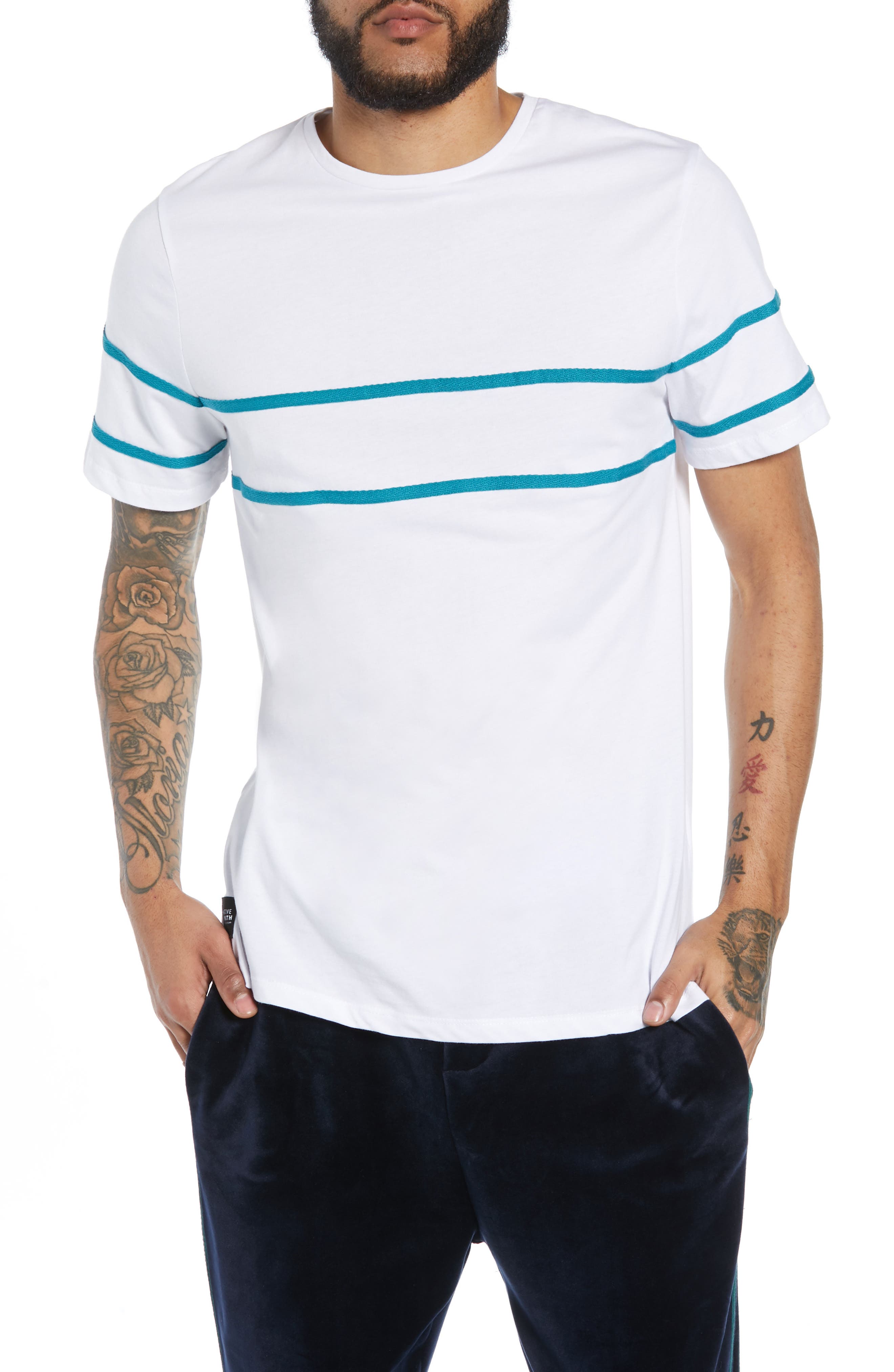 Native Youth Herringbone Tape T-Shirt, White
