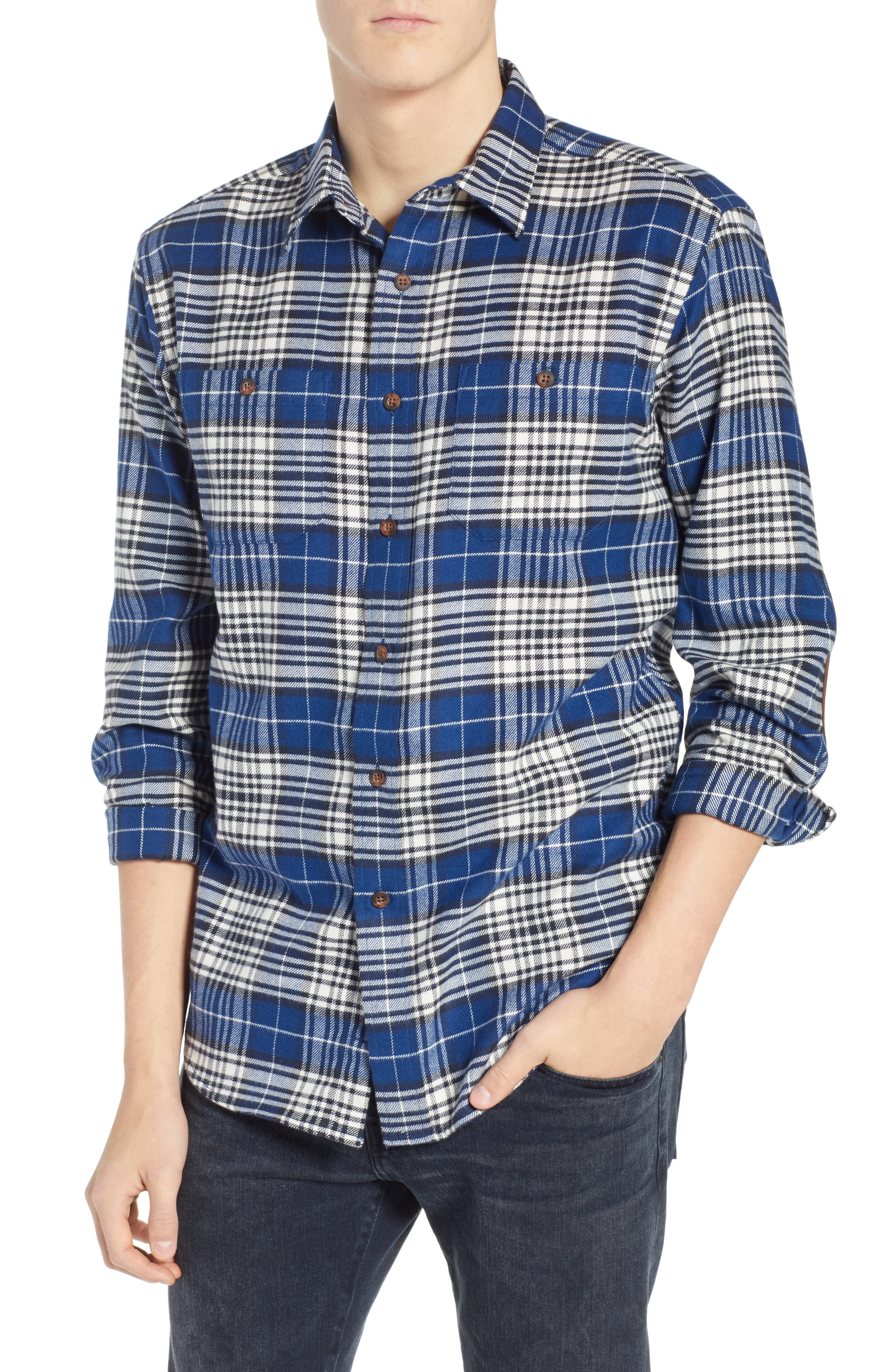 Pendleton Hawthorne Plaid Flannel Shirt, Blue