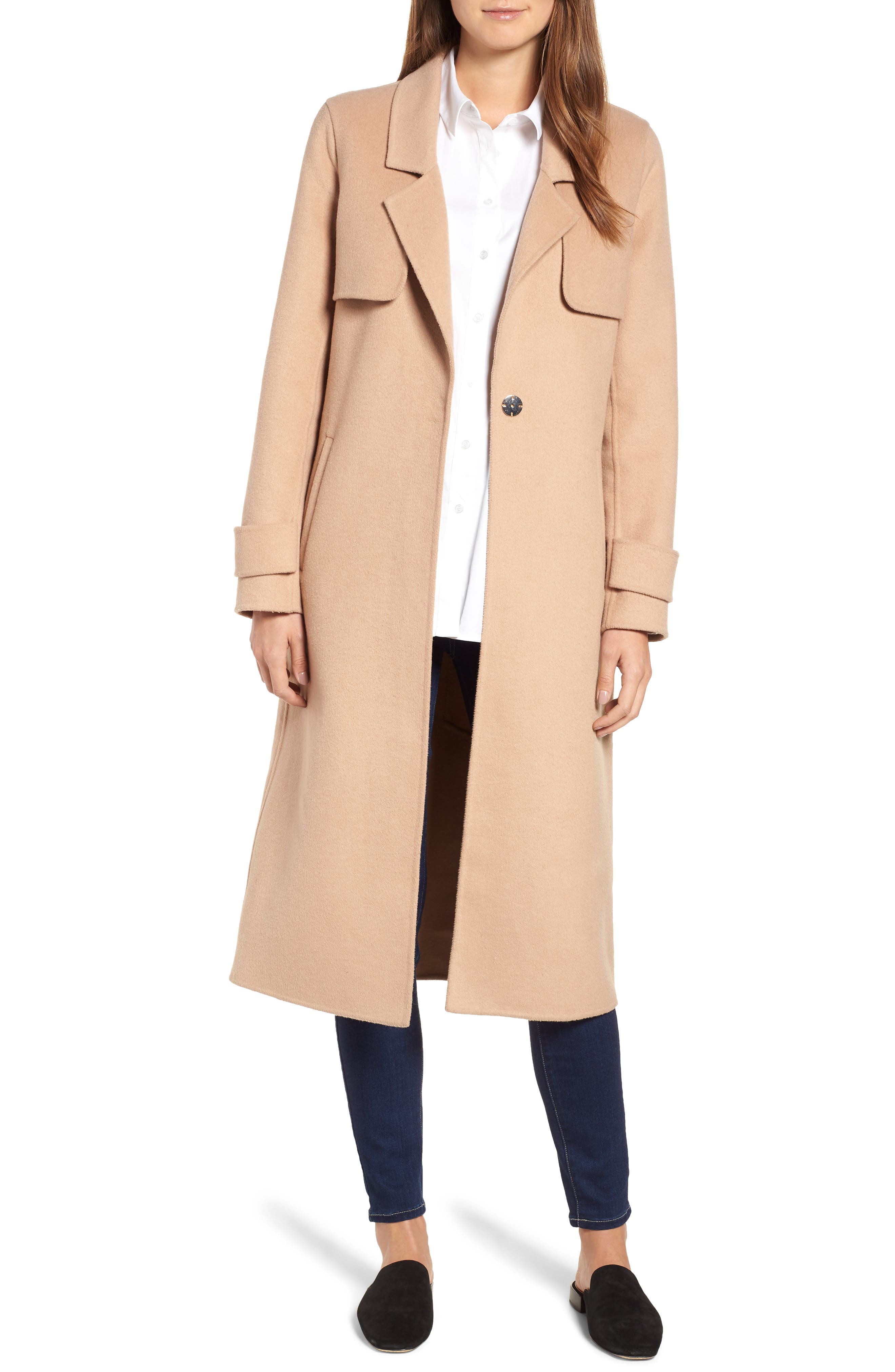 Kenneth Cole New York Double Face Wool Blend Long Coat | Nordstrom