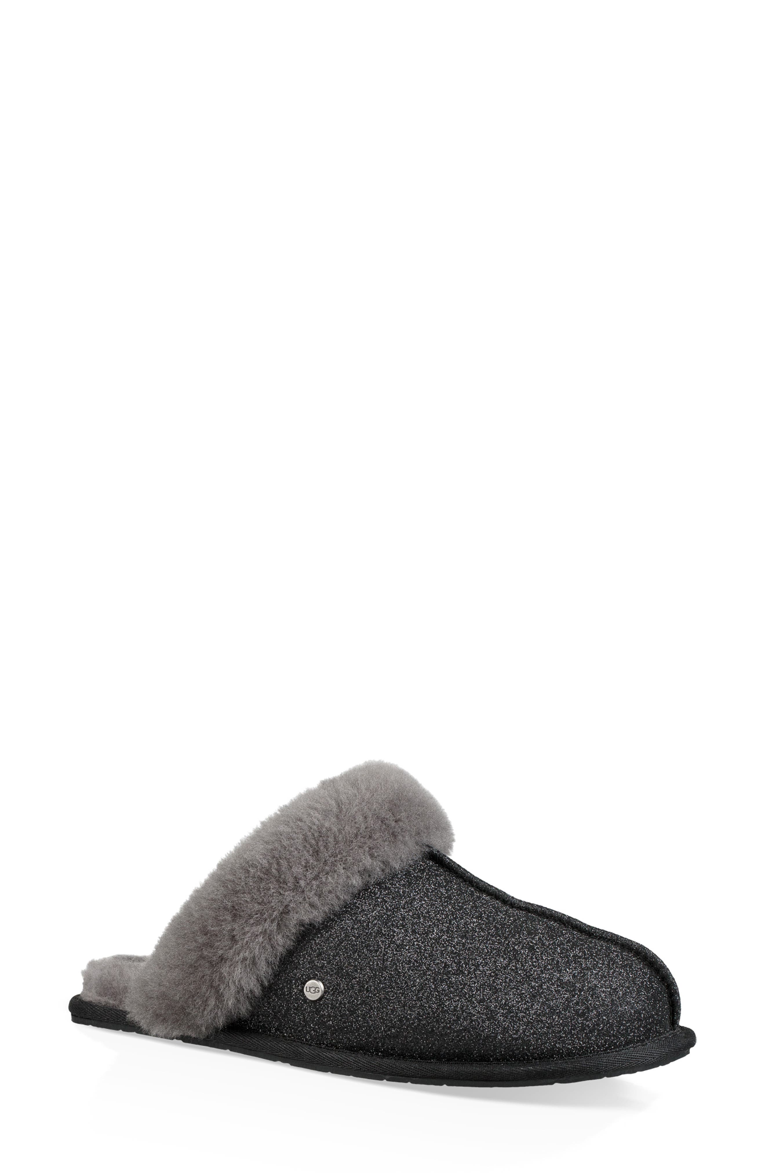 Ugg Scuffette Ii Sparkle Genuine Shearling Slipper, Black