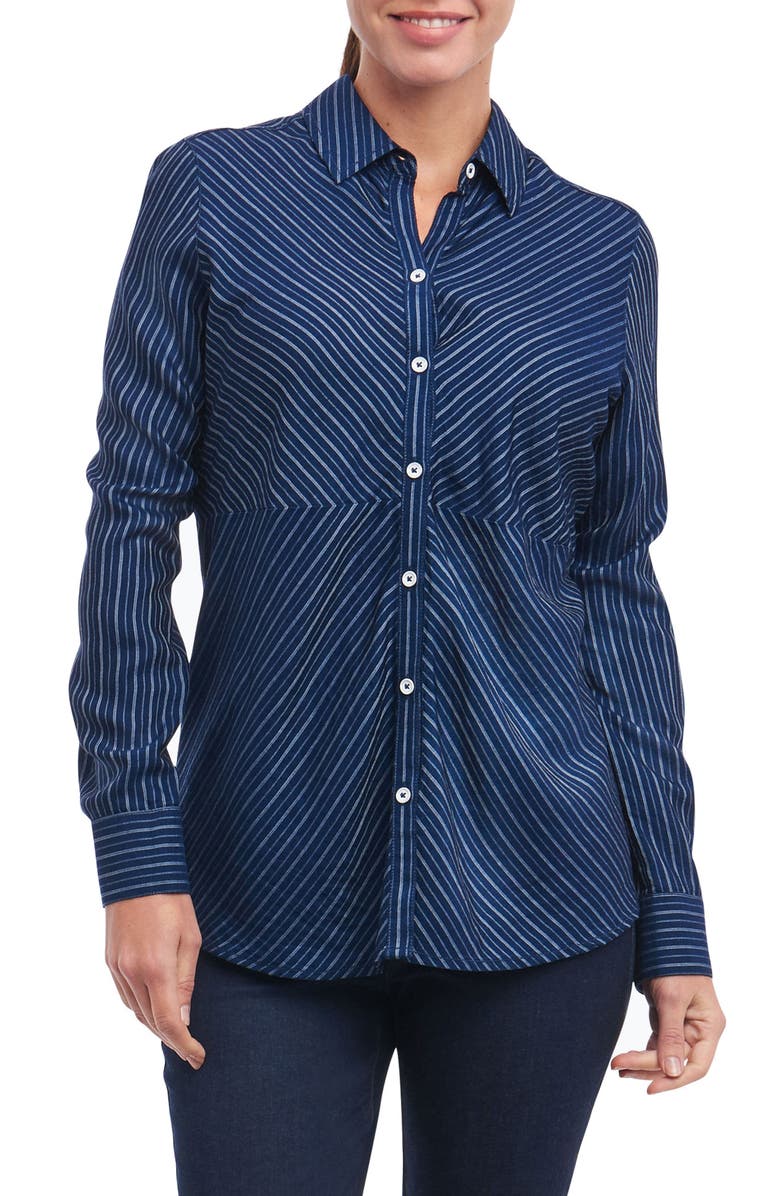 Foxcroft Hazel Pinstripe Shirt (Regular & Petite) | Nordstrom